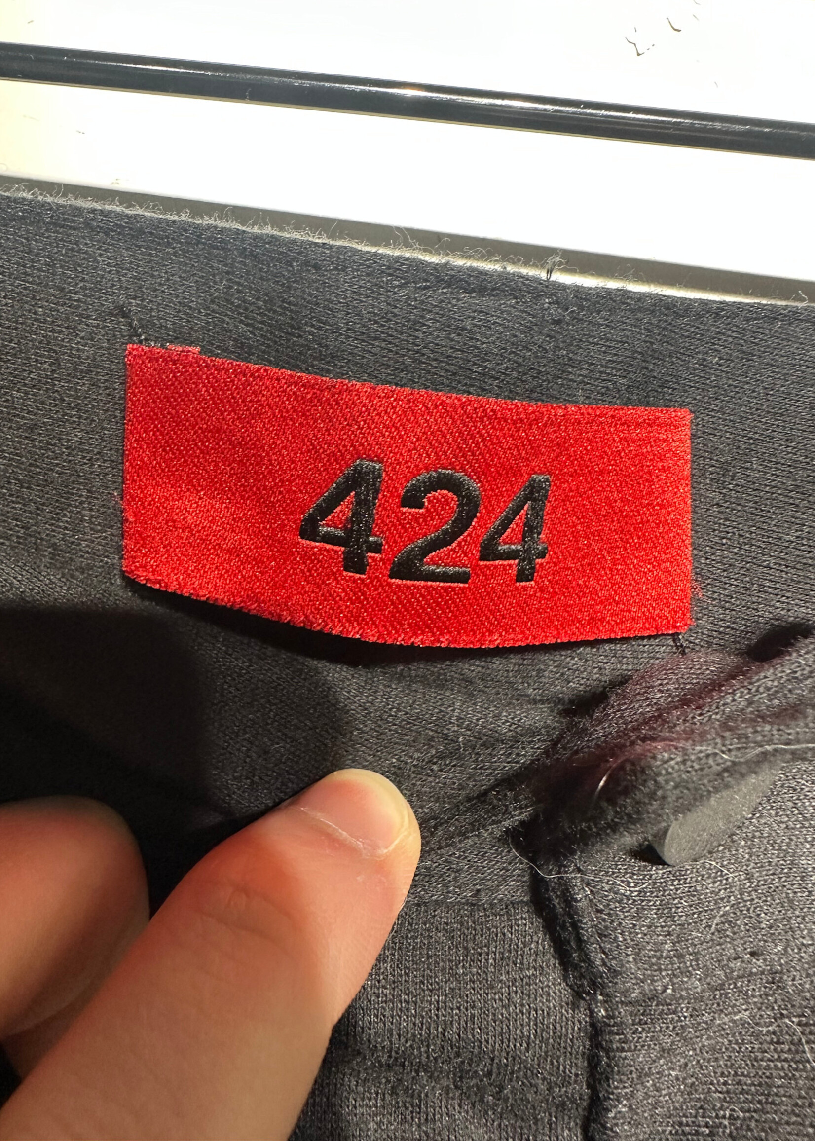 424 Black T-Shirt Rework Pants Fits Masc 36