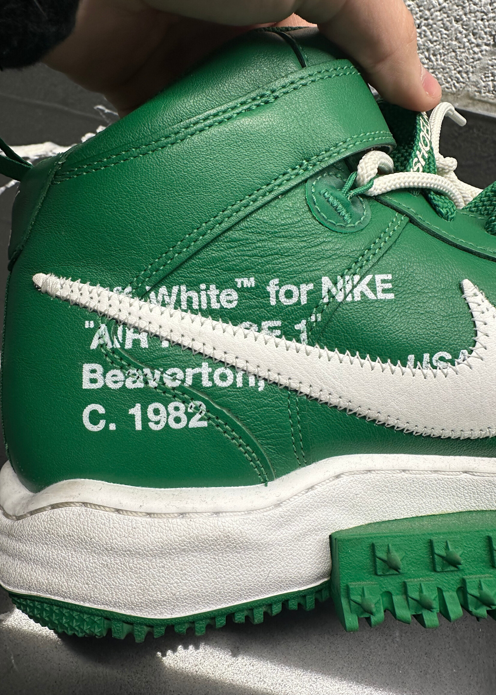 OFF WHITE X NIKE MID SP VARSITY PINE GREEN 12