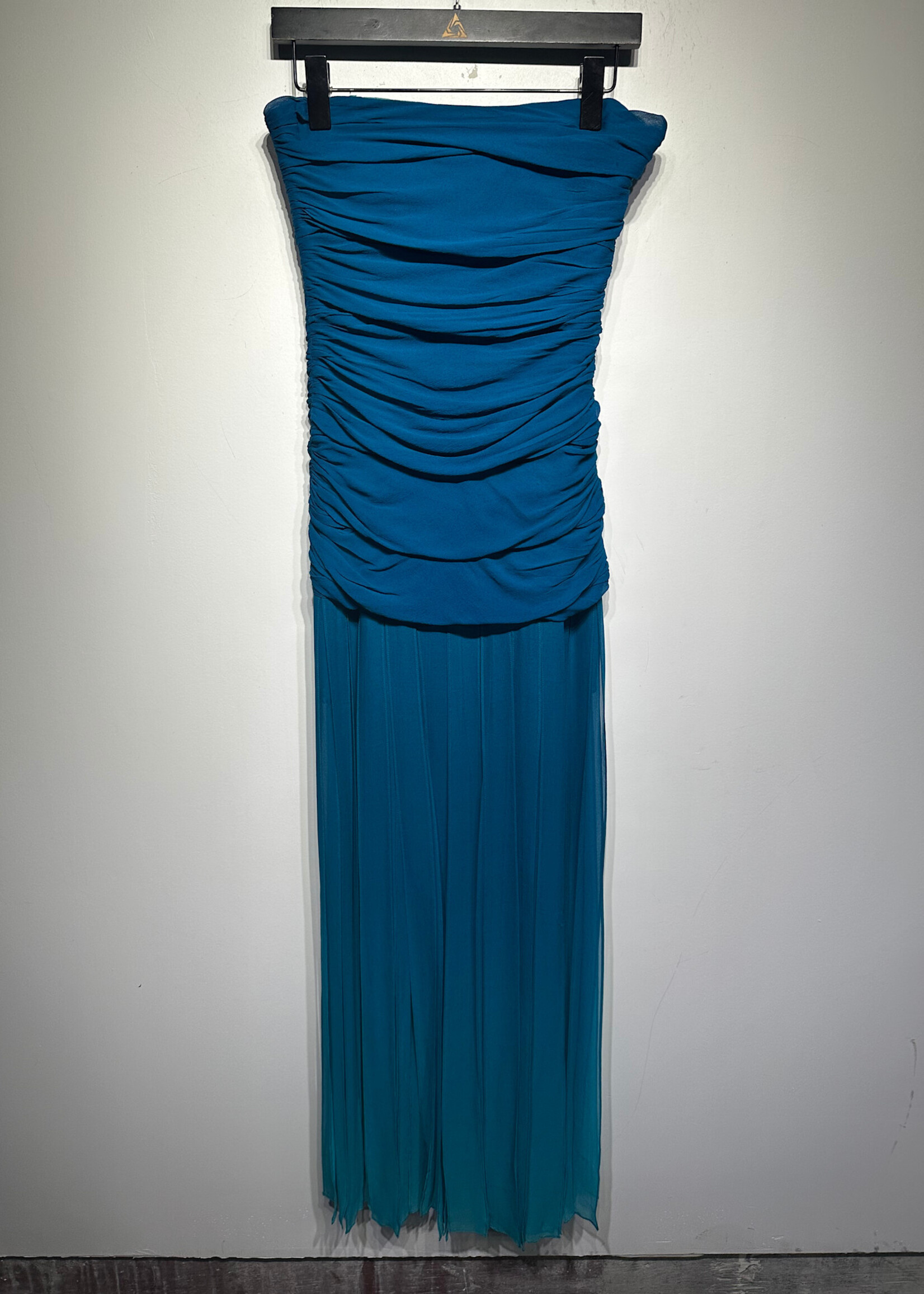 Bcbg Blue Strapless Dress M