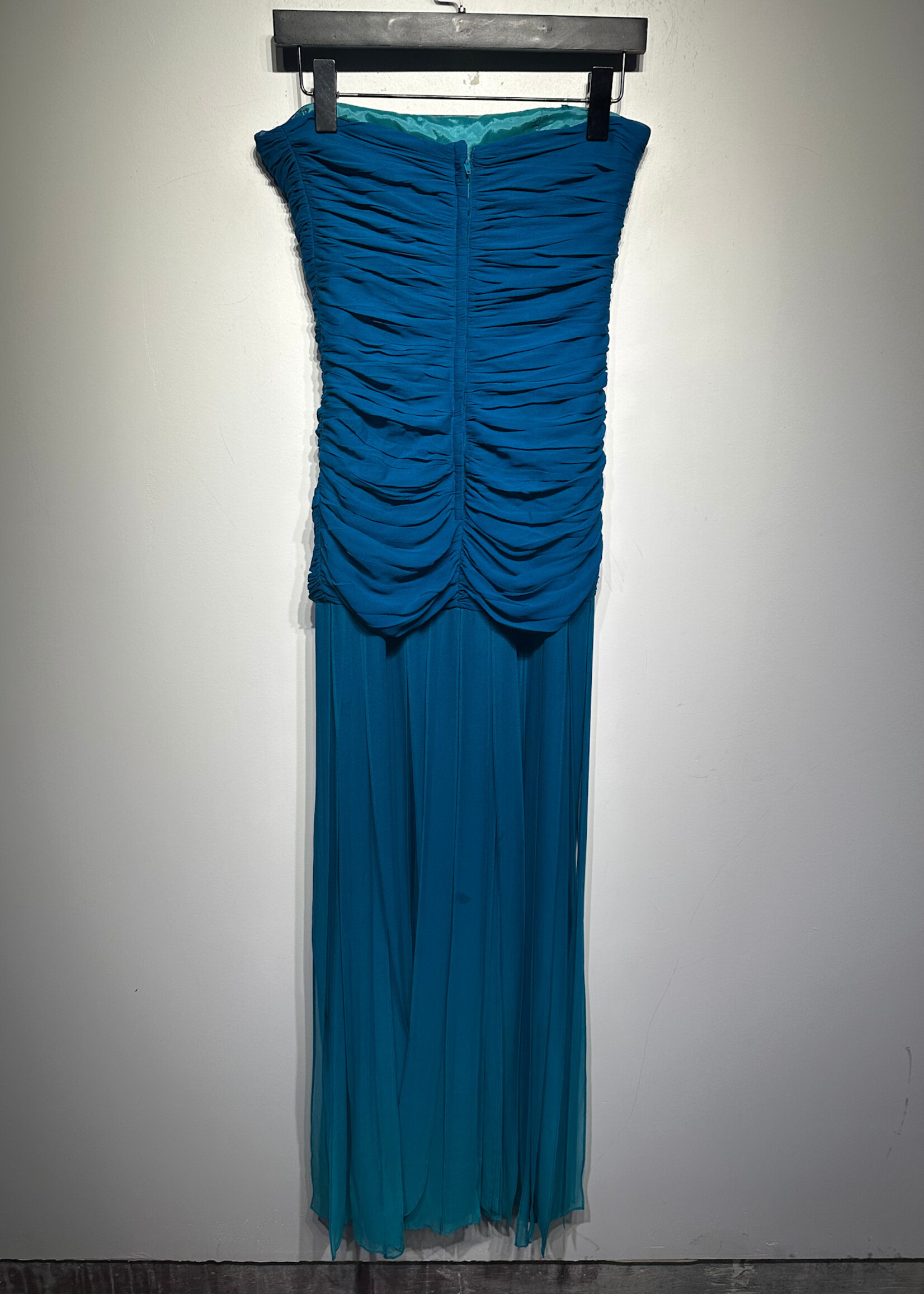 Bcbg Blue Strapless Dress M