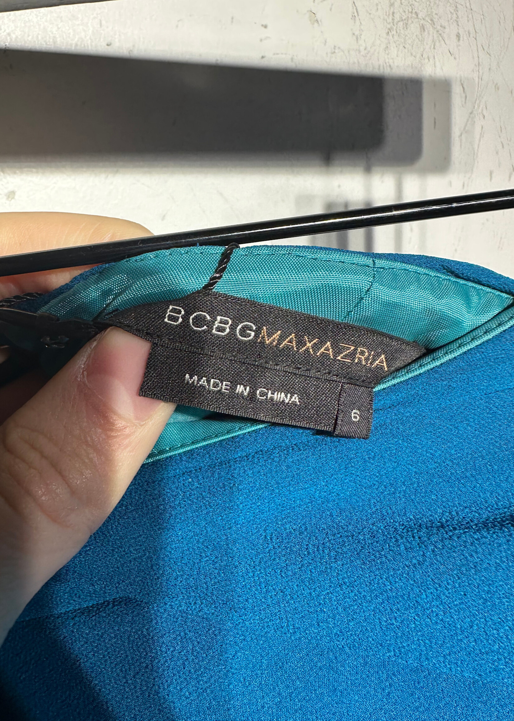 Bcbg Blue Strapless Dress M