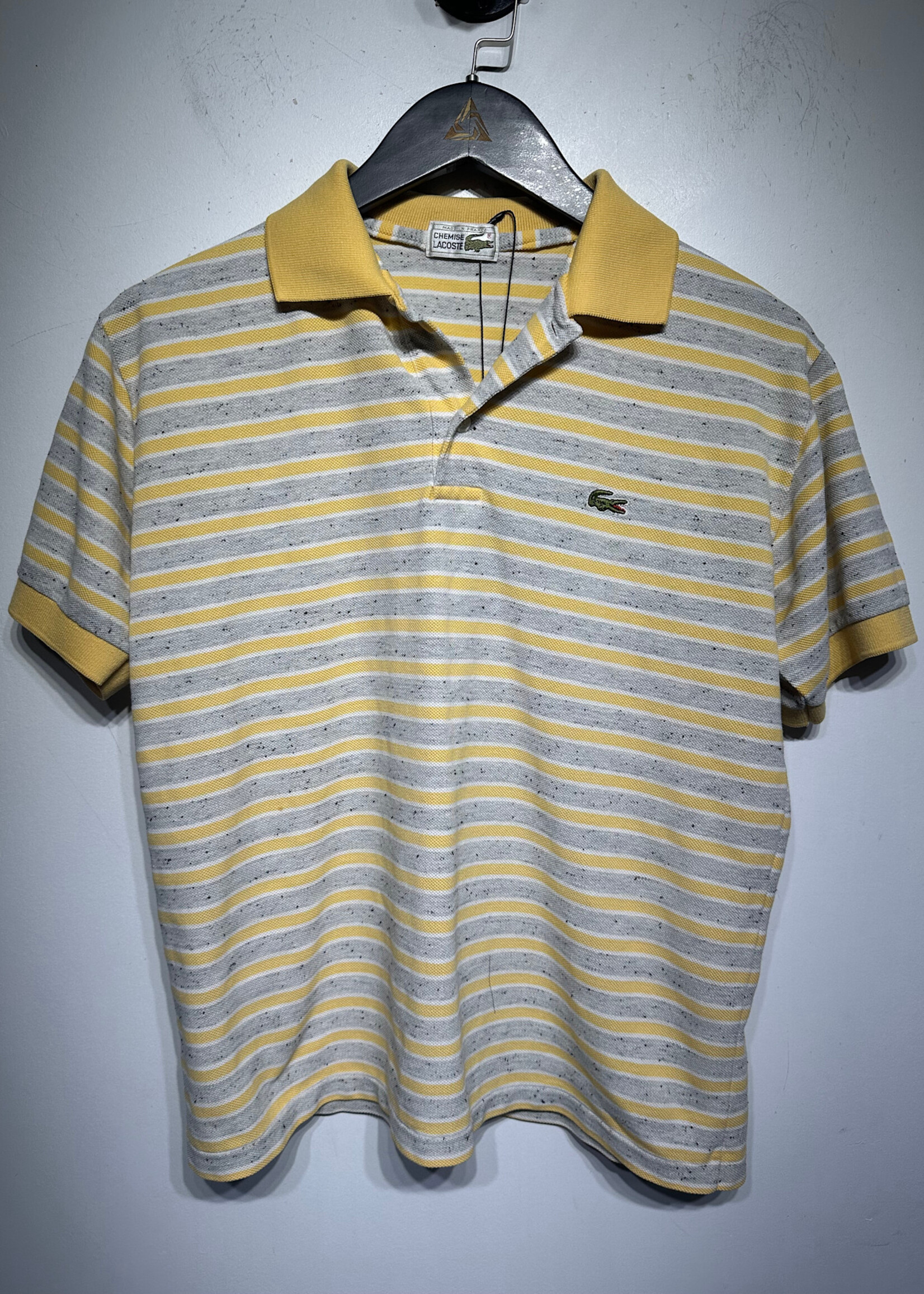 Vintage Lacoste Yellow Crop Polo Masc M