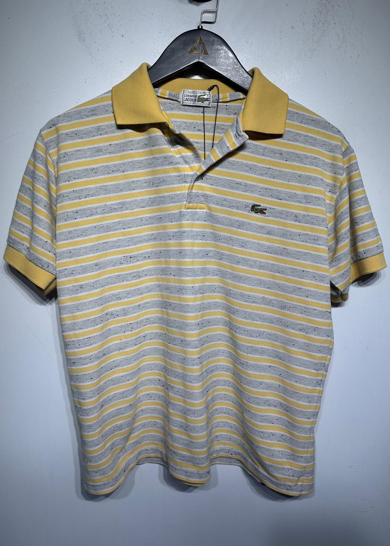 Vintage Lacoste Yellow Crop Polo Masc M