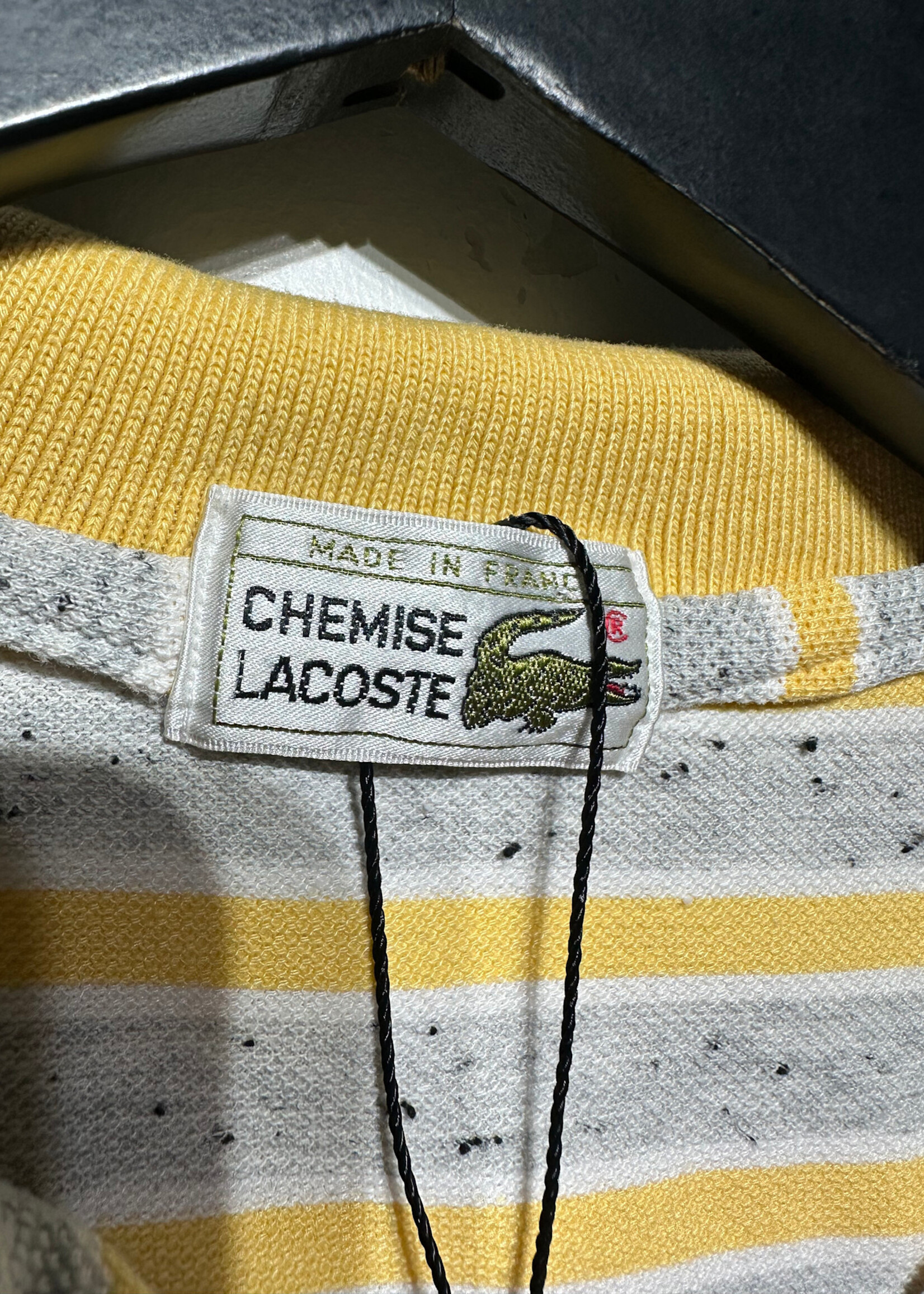 Vintage Lacoste Yellow Crop Polo Masc M