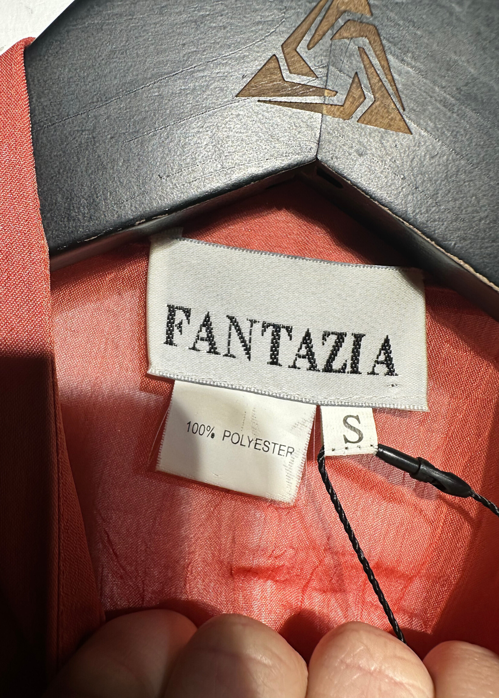 Fantazia Orange Ruffle Blouse S