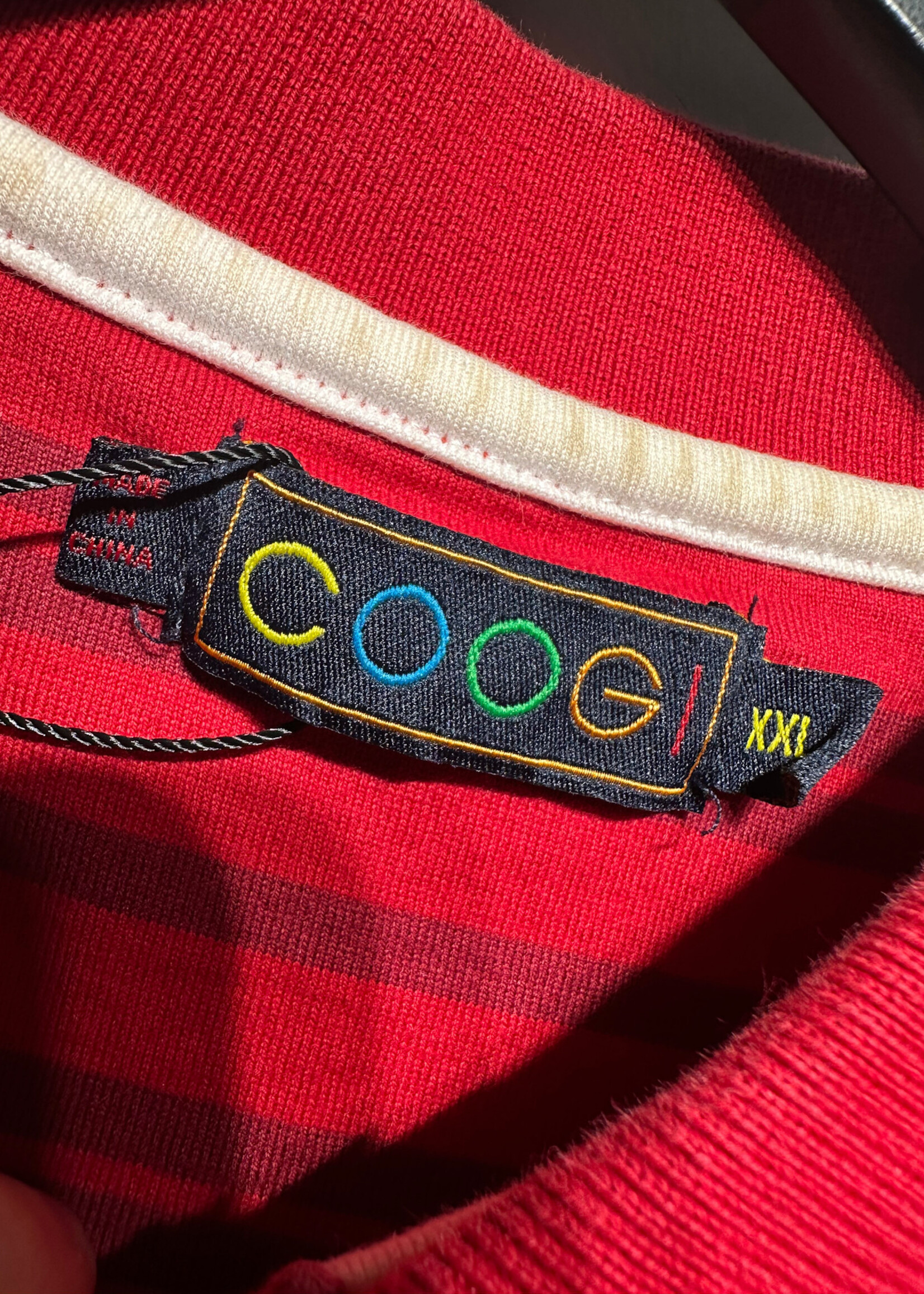 Coogi 90s Red Embroidered Polo XXL