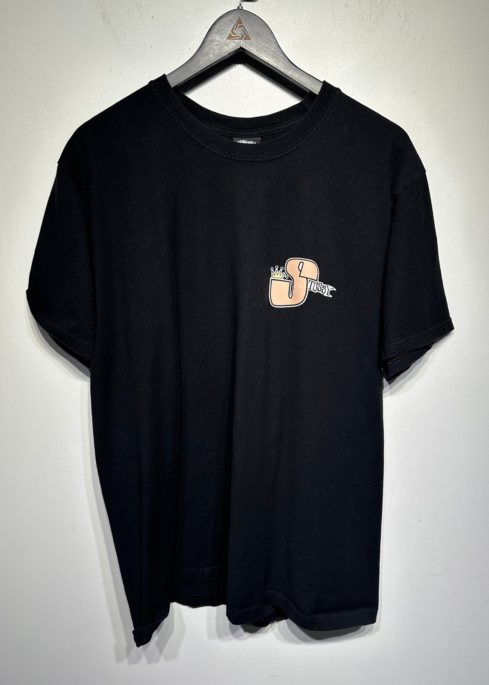 Stussy Black Pink S Logo Tee L
