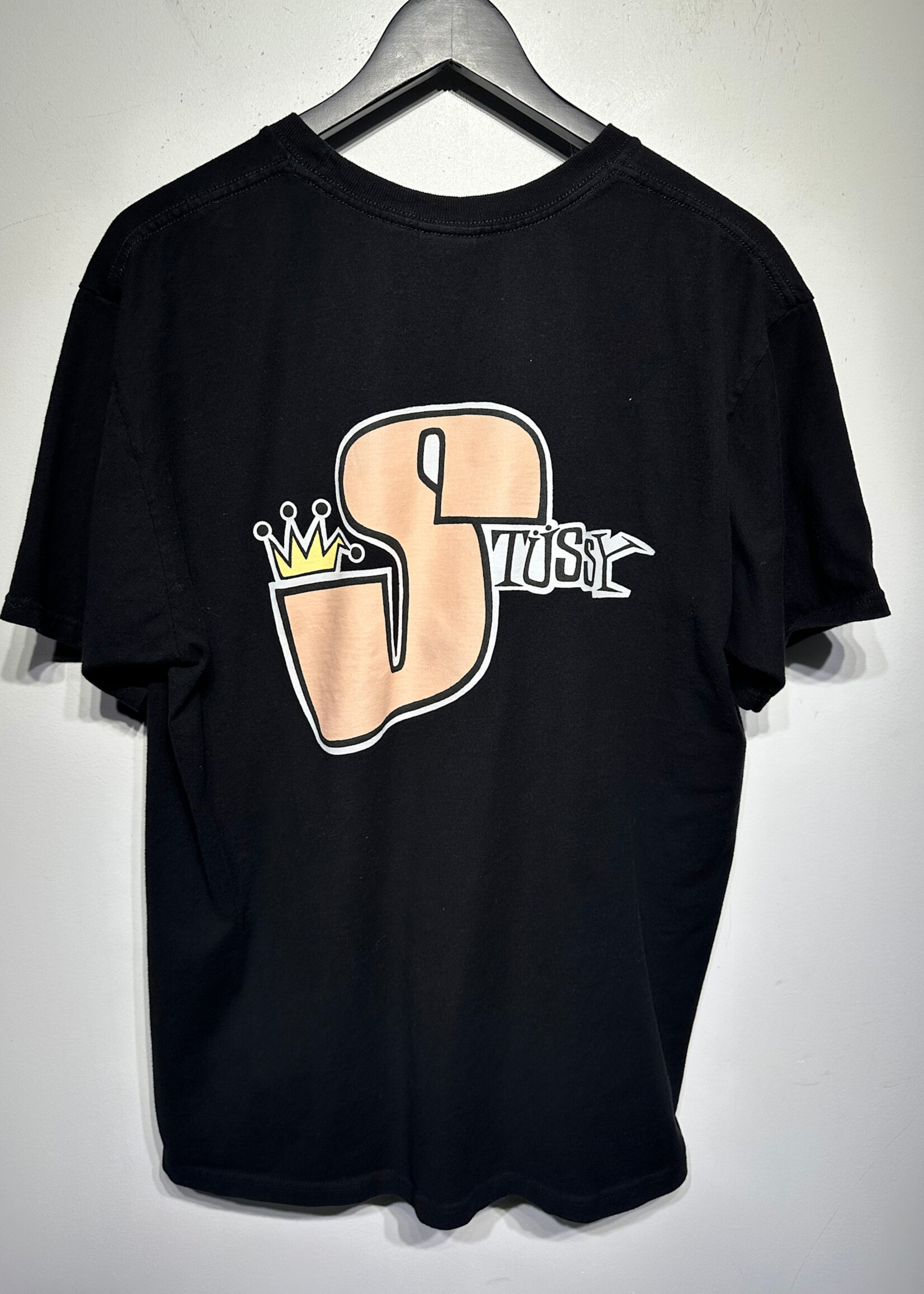 Stussy Black Pink S Logo Tee L
