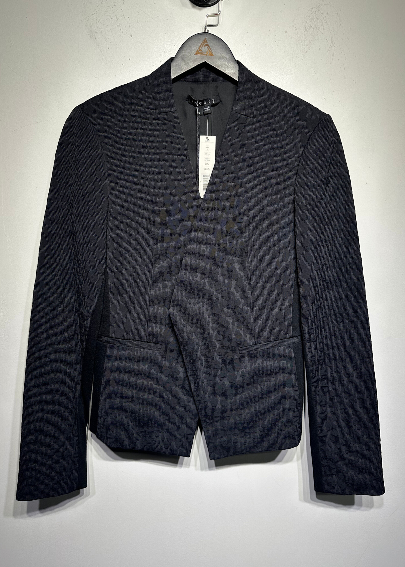 NWT Theory Black Textured Blazer 6/S 2