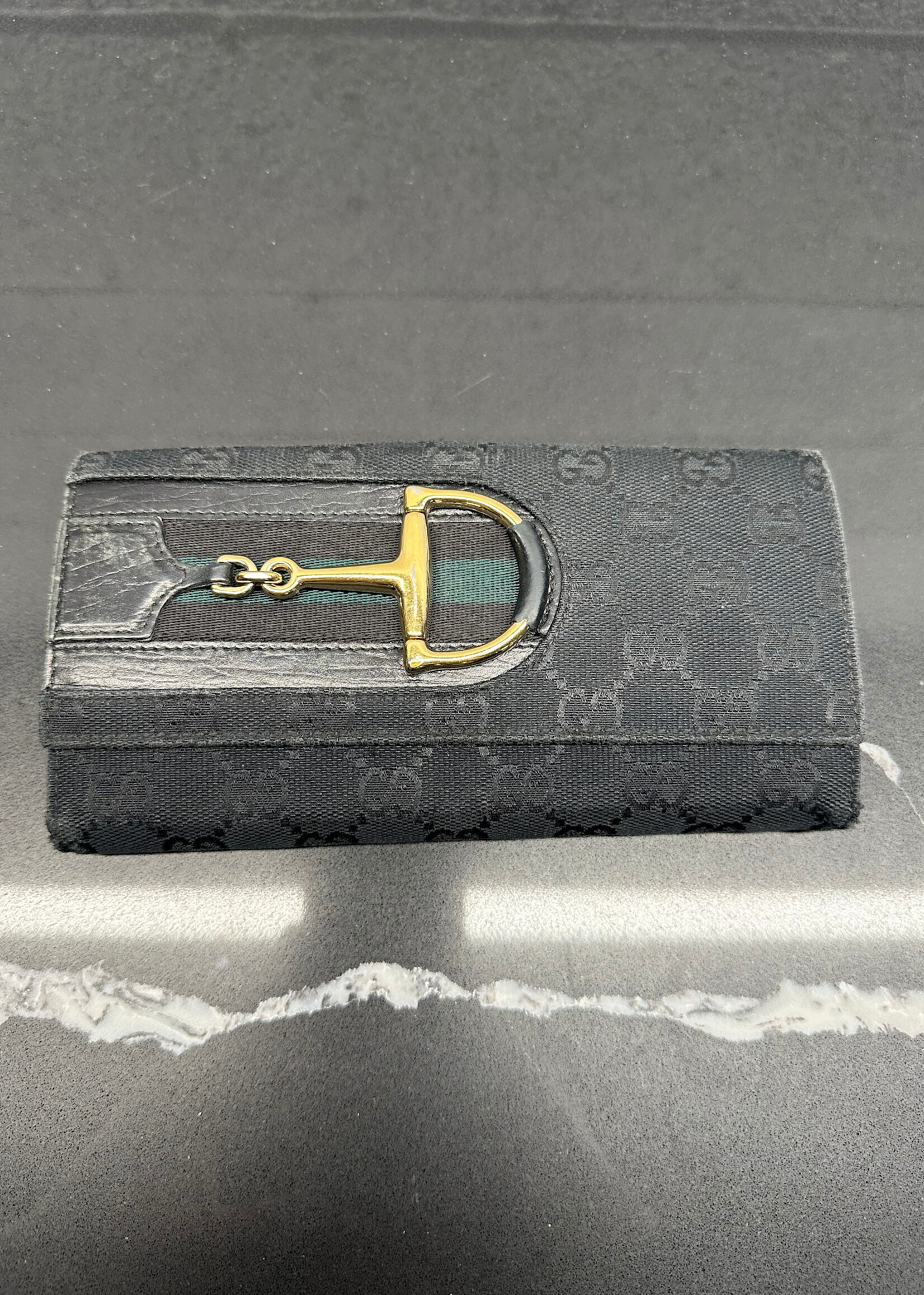 Gucci Y2K Black Horsebit Wallet