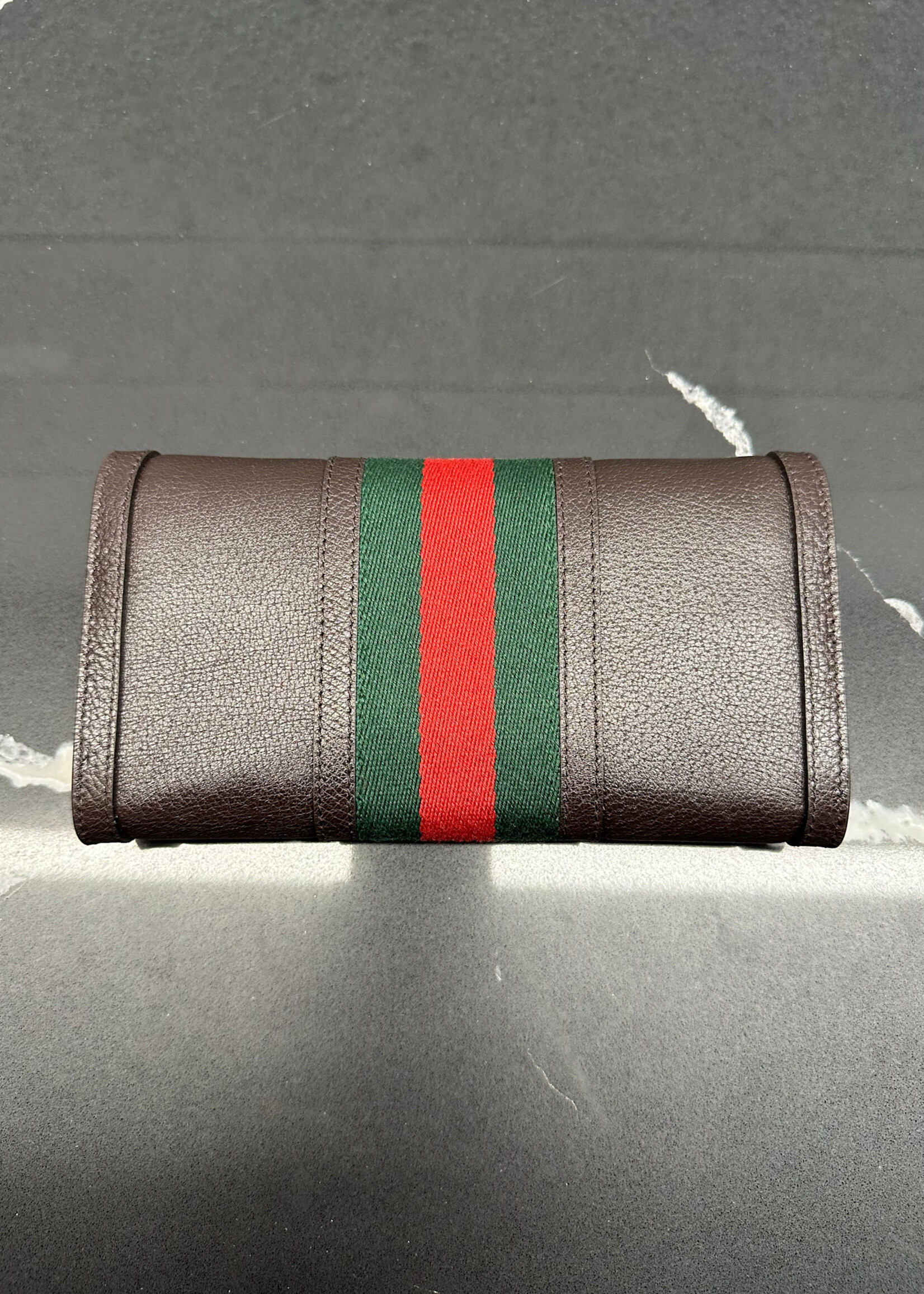 Gucci Brown Web Clutch Wallet