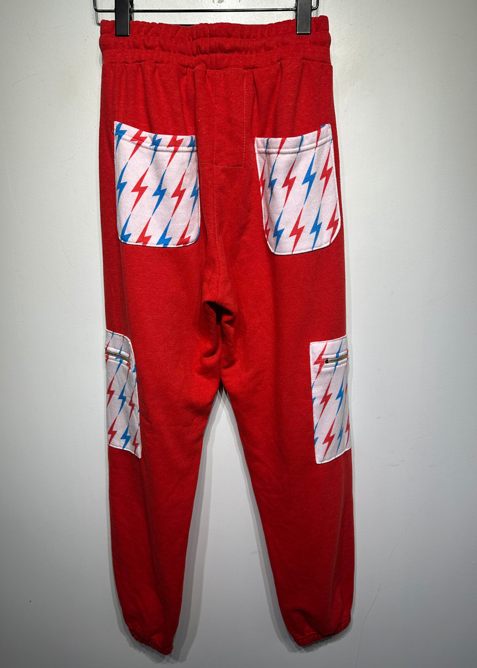Aviator Nation Red Lightning Joggers Fem M