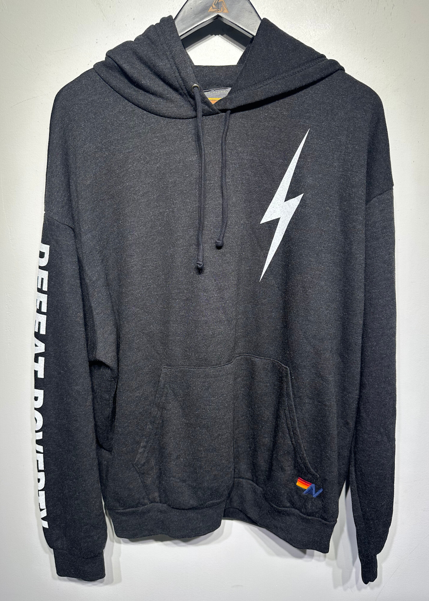 NWT Aviator Nation Black Global Citizen Hoodie M