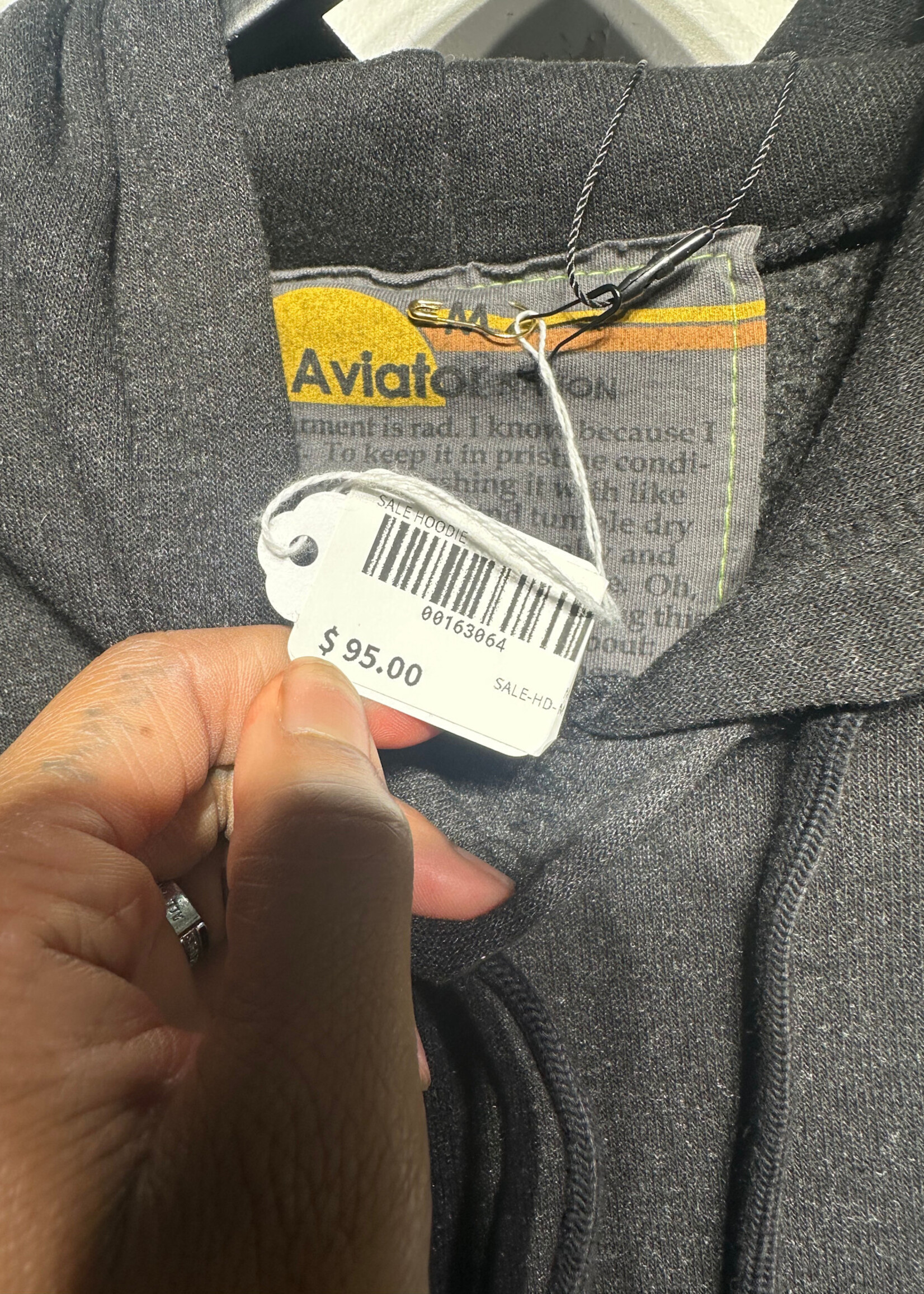 NWT Aviator Nation Black Global Citizen Hoodie M