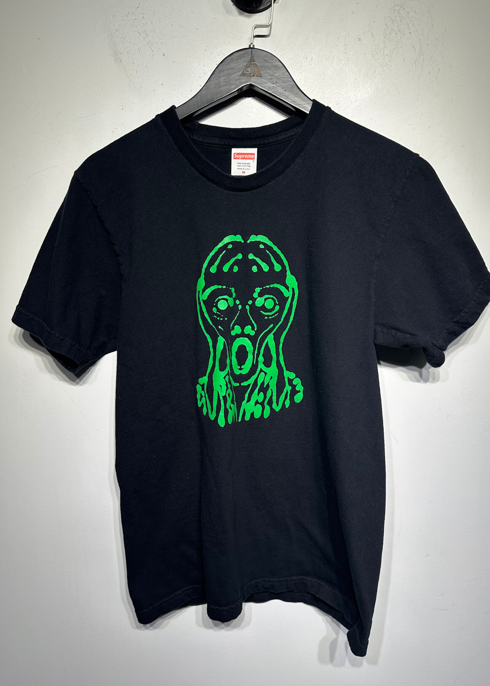 Supreme Black Green The Scream Tee M