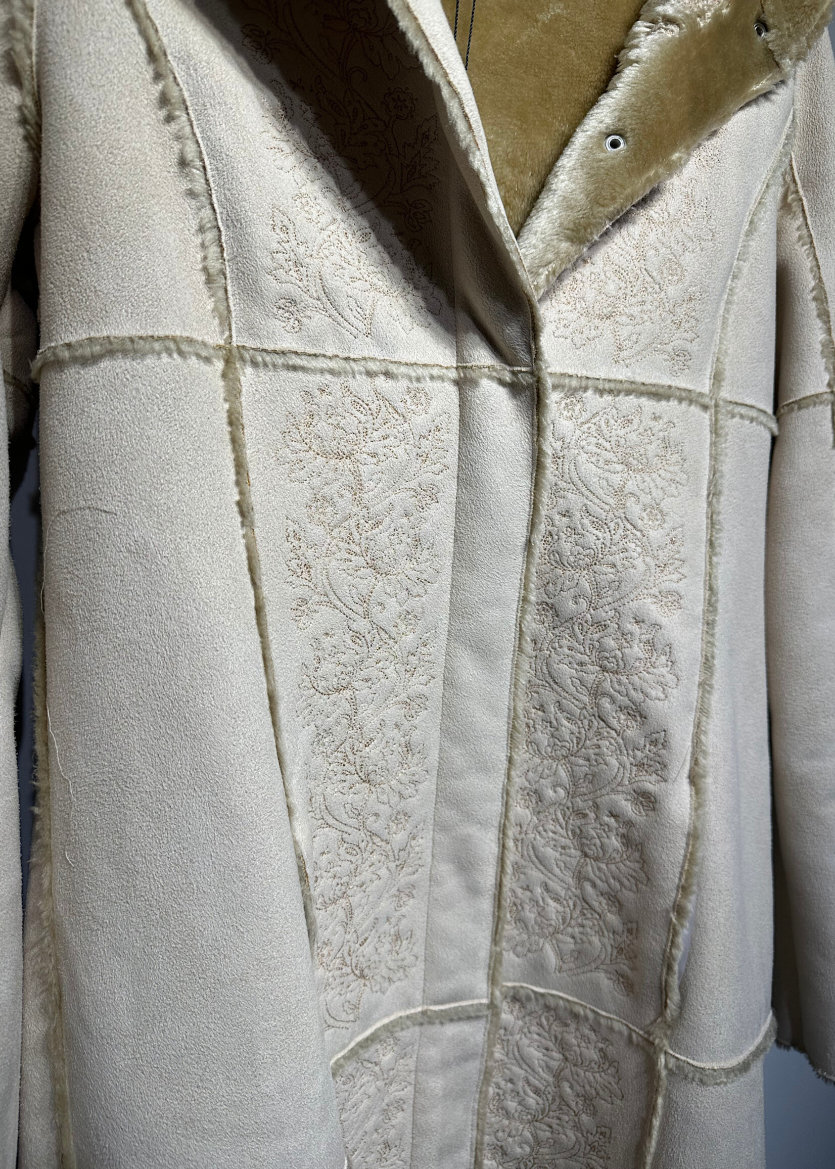 Bebe Long Stitch Detailed Hooded Coat Fem M As Is