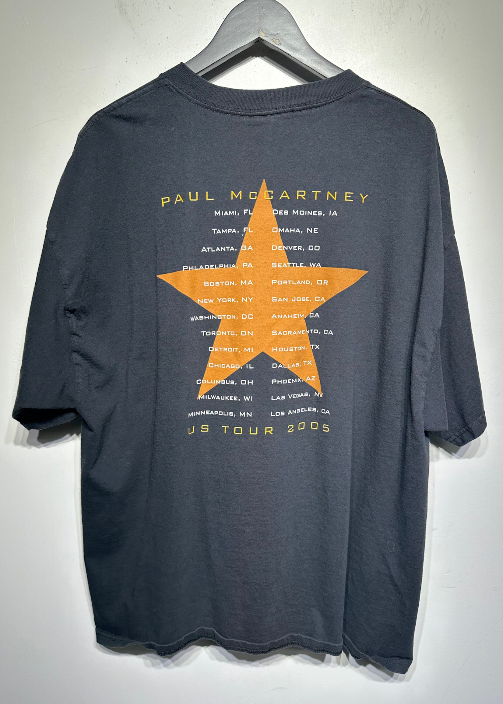 Paul McCartney 2005 Black Tour Tee XXL
