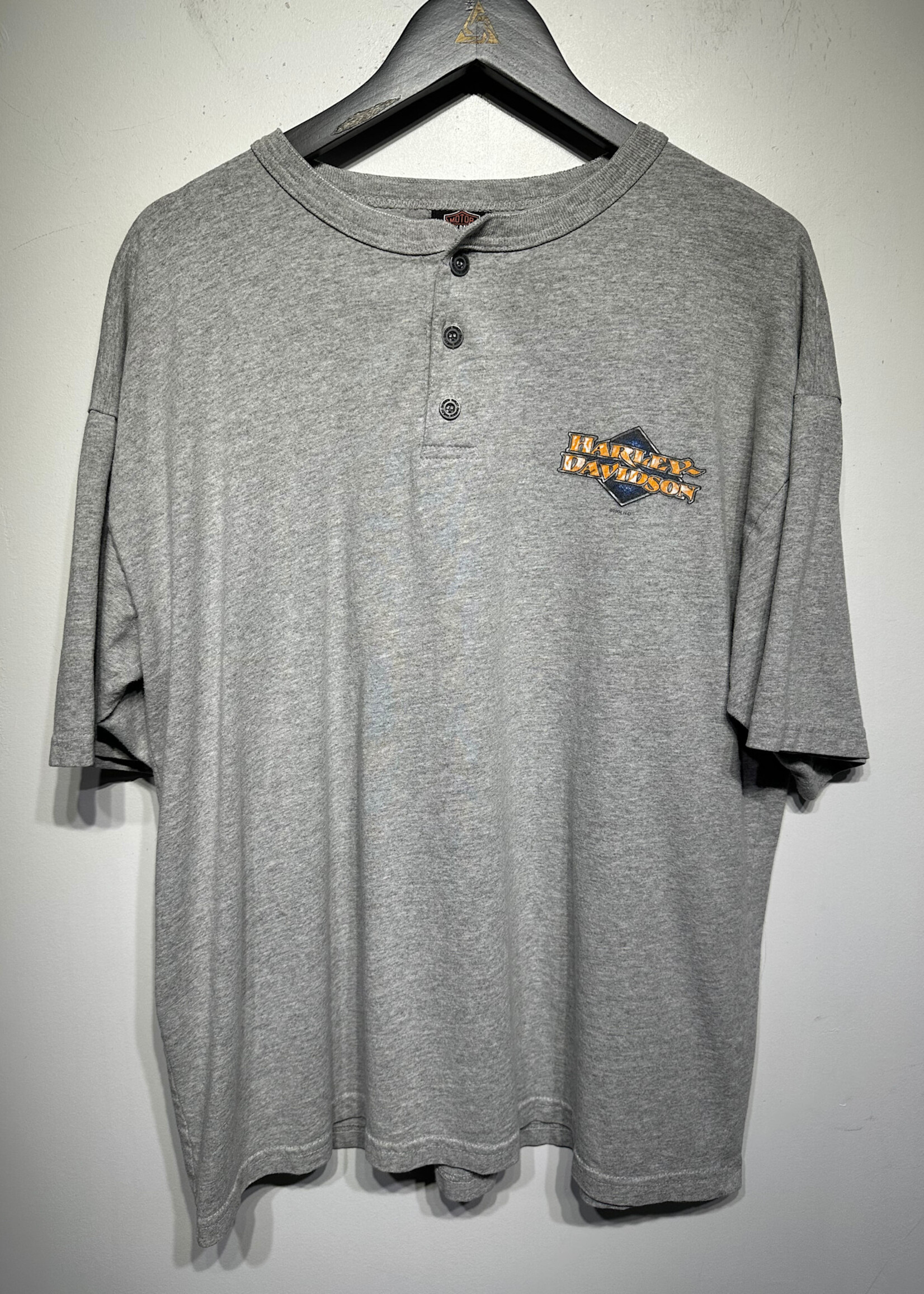Harley Vintage Washington Grey Henley XL