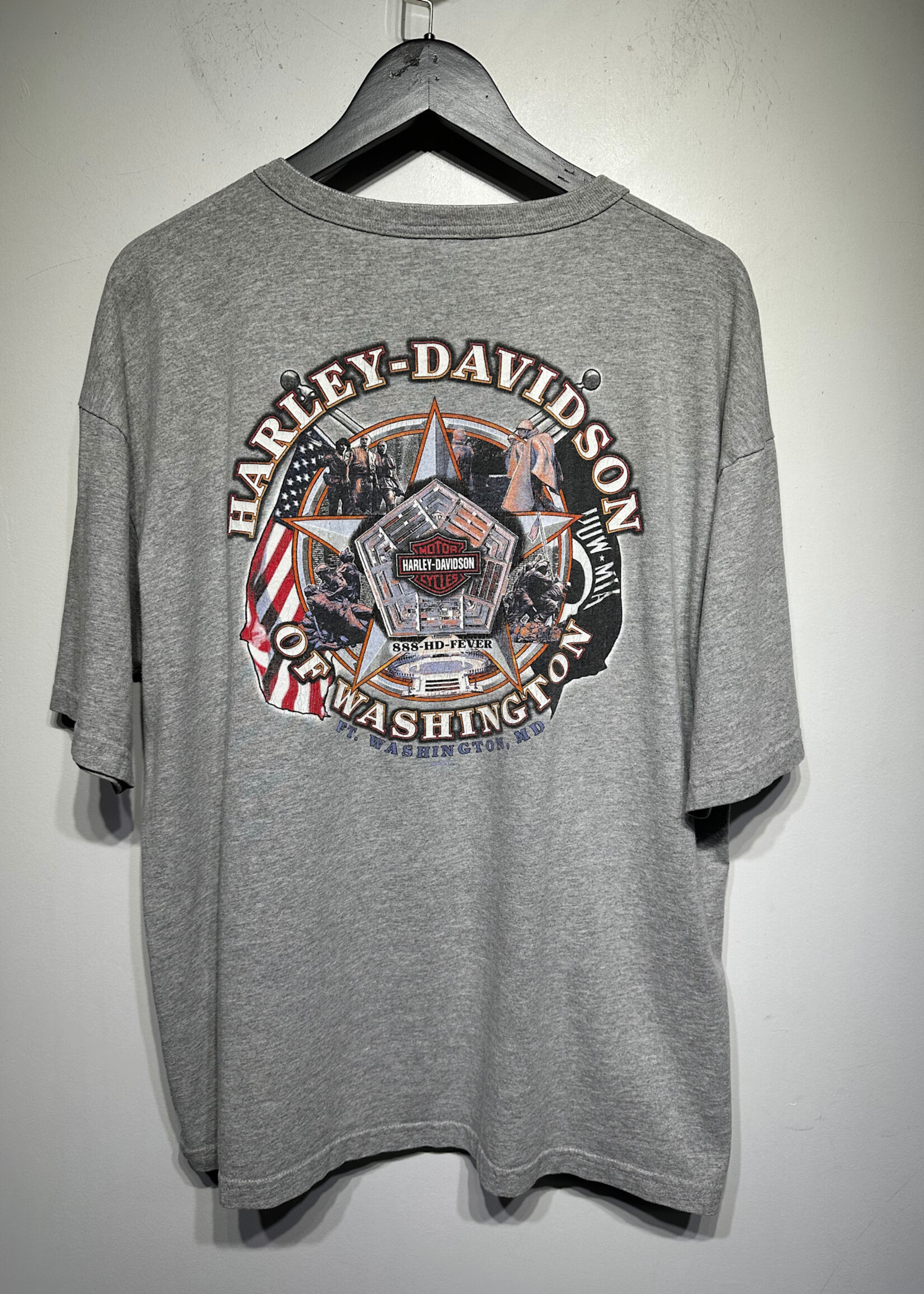 Harley Vintage Washington Grey Henley XL