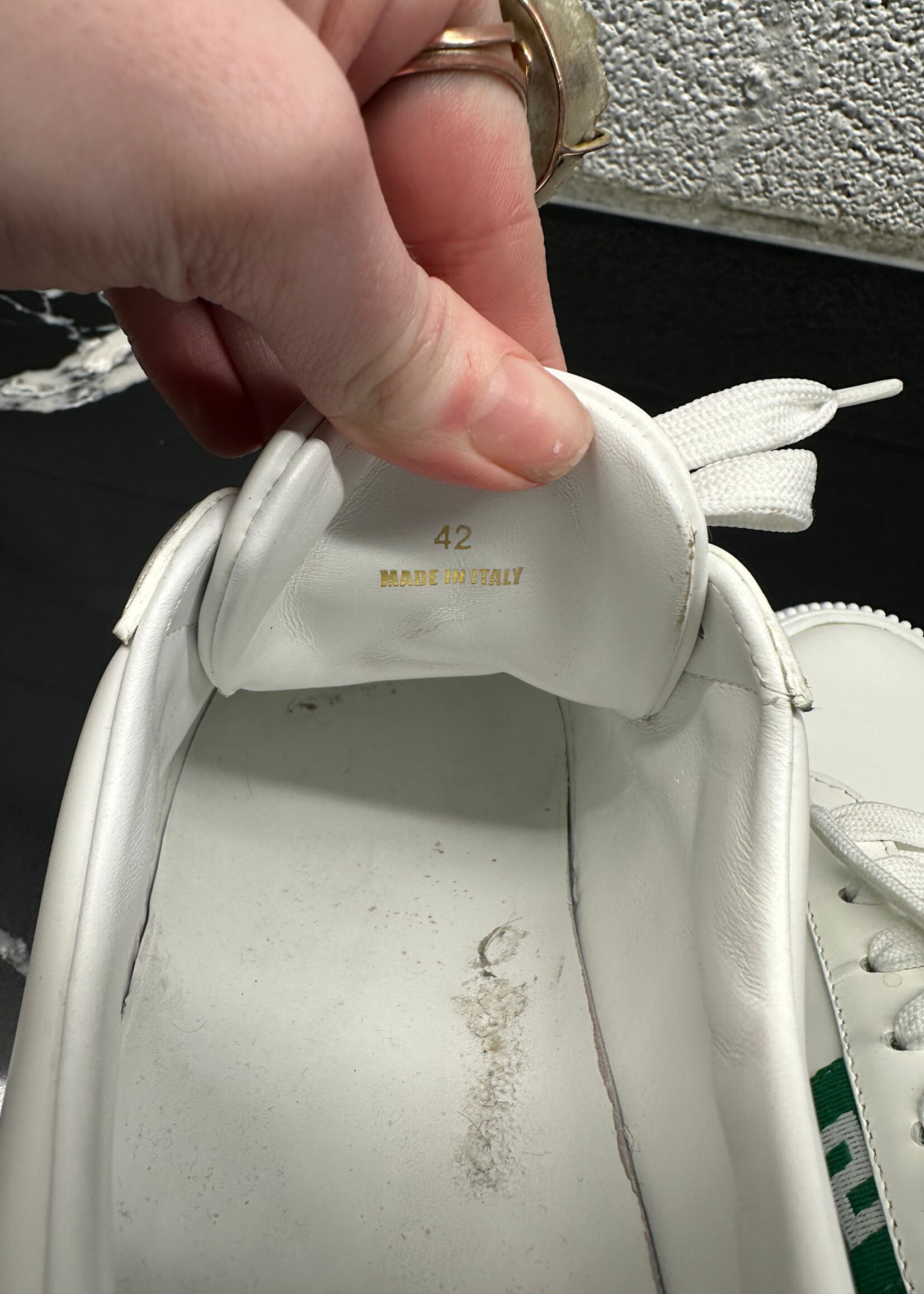 Versace White Grecca Print Sneakers 42/9