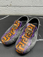 Versace Snakeskin Purple Orange Loafers 42.5/9.5
