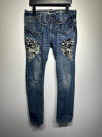 Ed Hardy Crowned Tiger Patch Jeans Masc 32