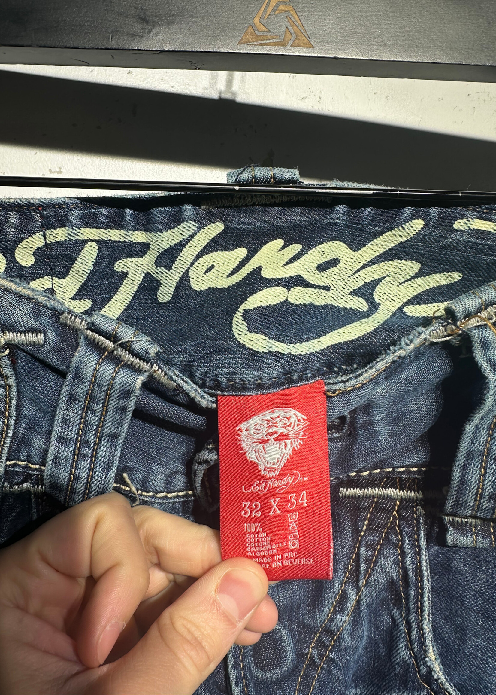 Ed Hardy Double Tiger Patch Jeans Masc 32