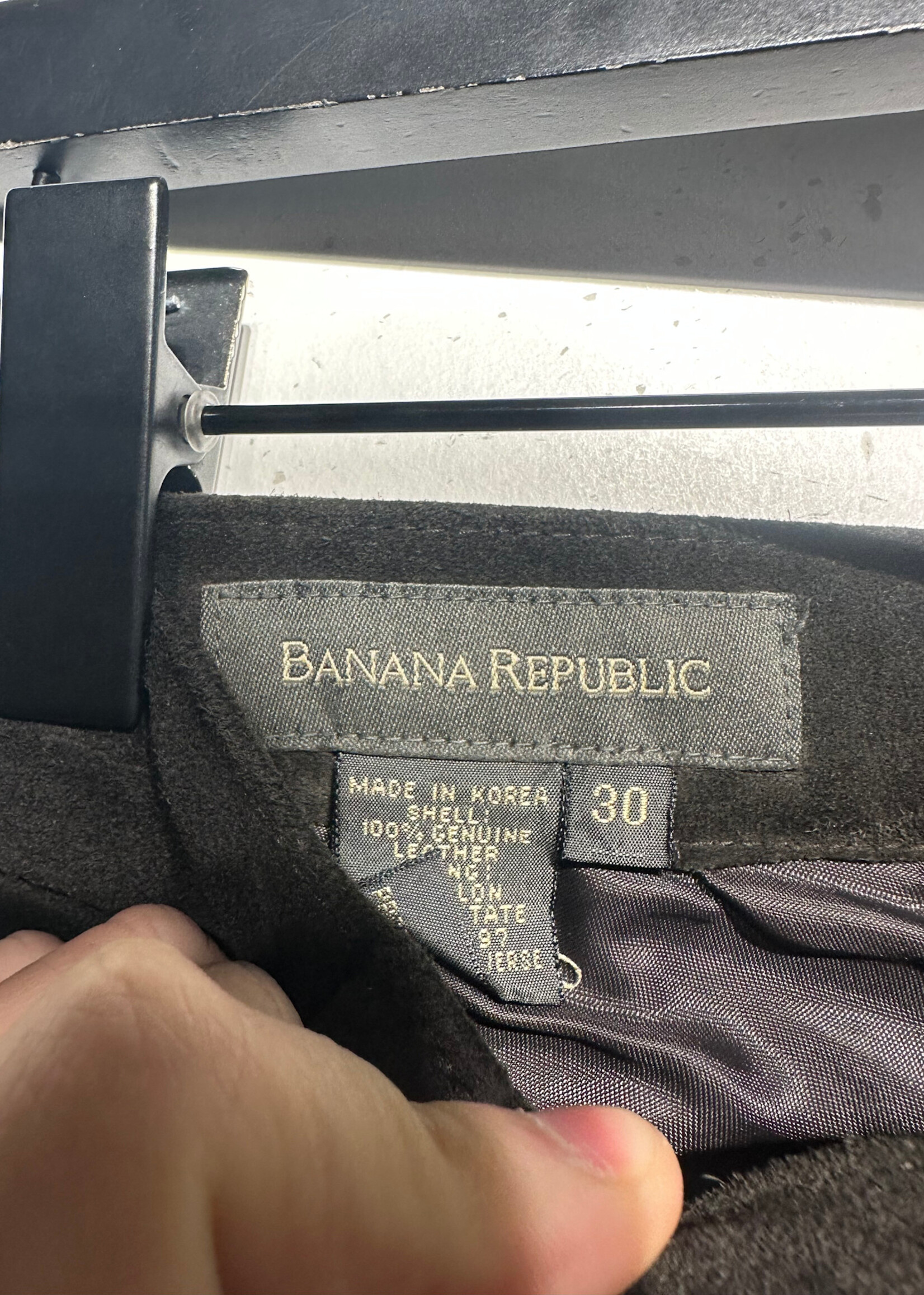 Banana Republic Black Suede Pants 30