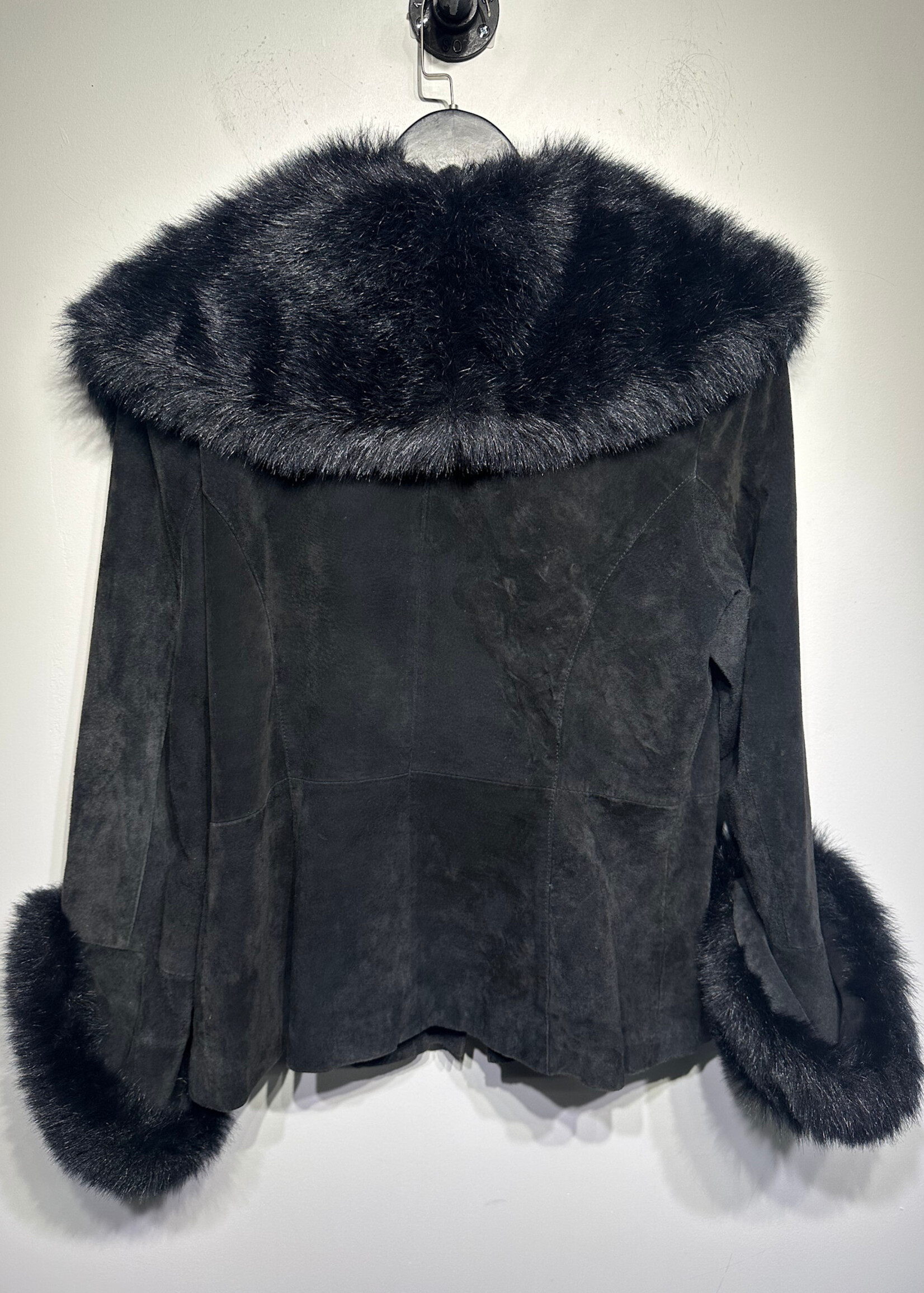 Wilsons Black Penny Lane Style Suede Coat XL