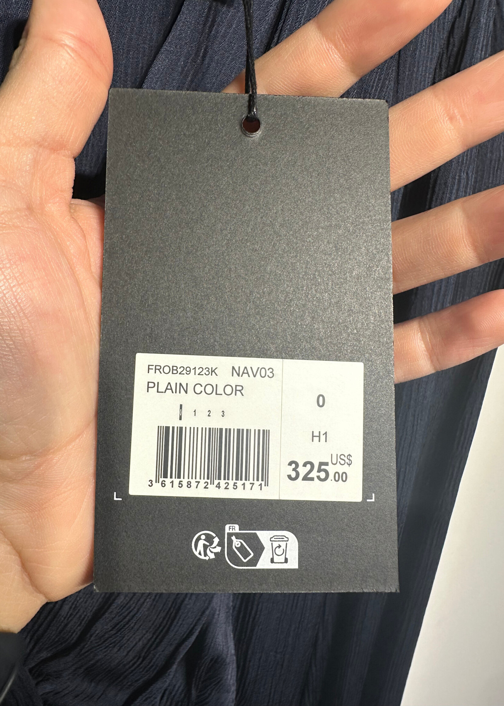 NWT Kooples Blue Button LS Dress 0/XS