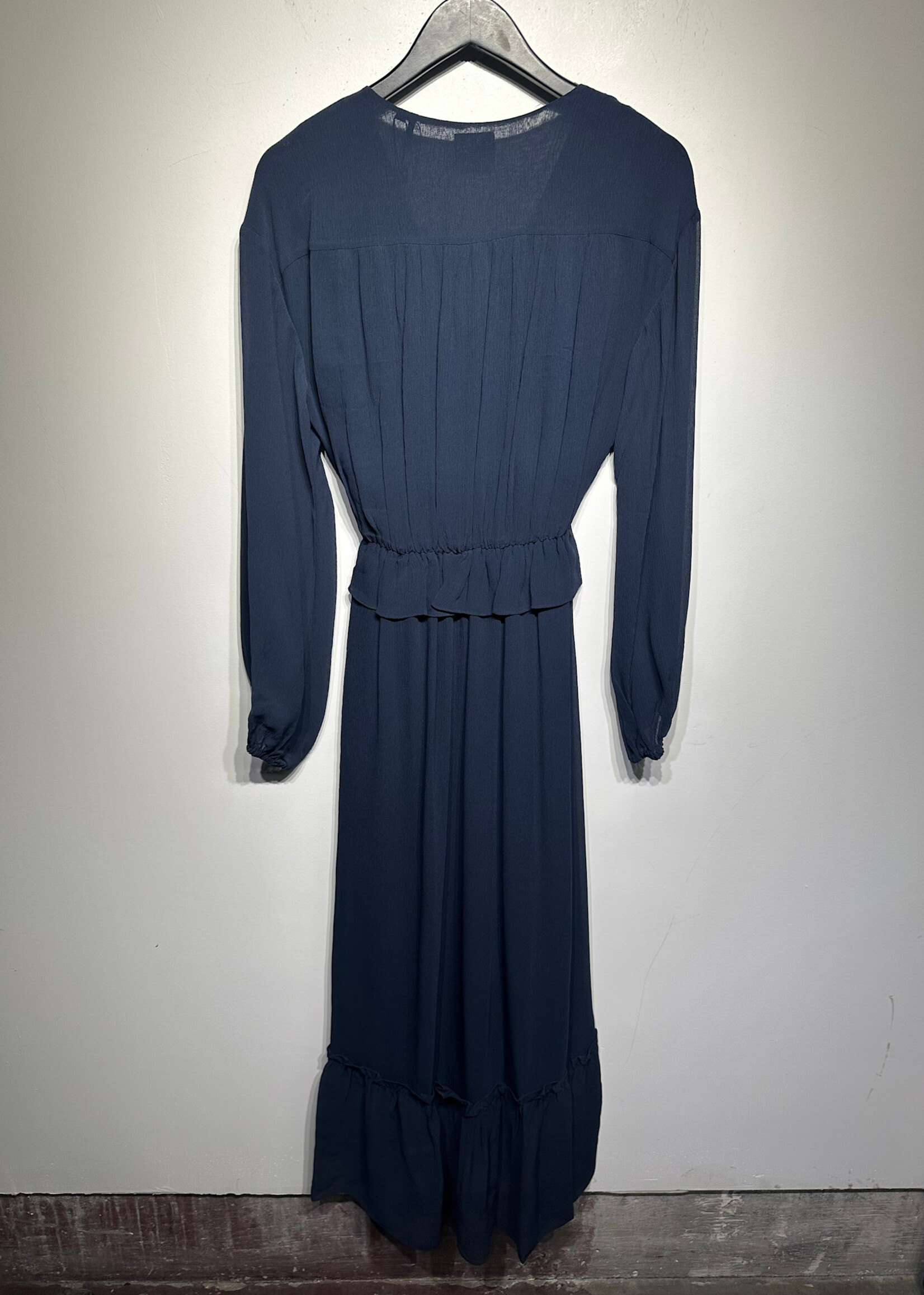 NWT Kooples Blue LS Maxi Dress 1/XS