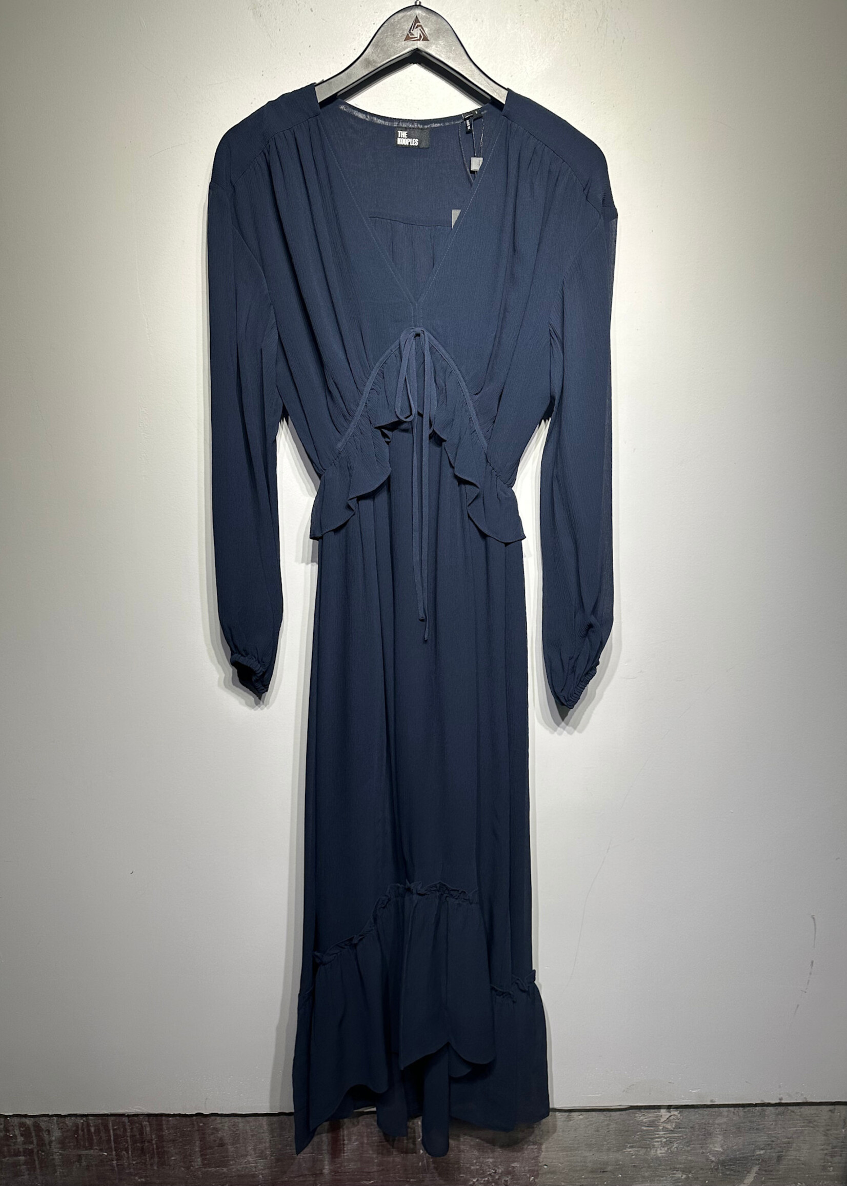 NWT Kooples Blue LS Maxi Dress 1/XS
