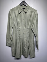 NWT The Kooples Green Lace Up Dress S