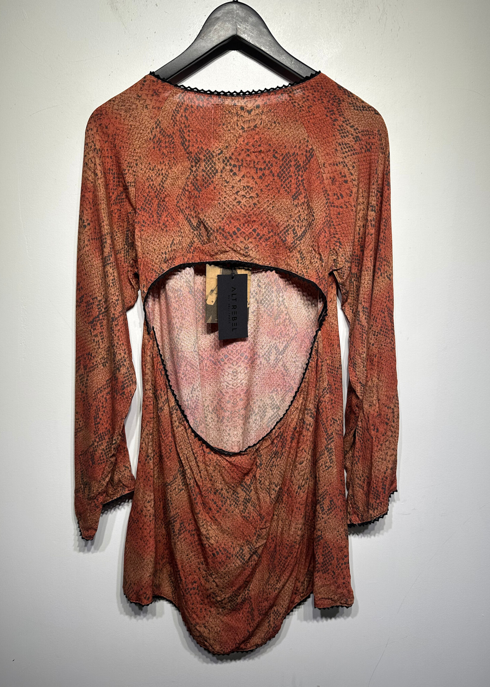 NWT Oneteaspoon Open Back Snakeprint Dress S