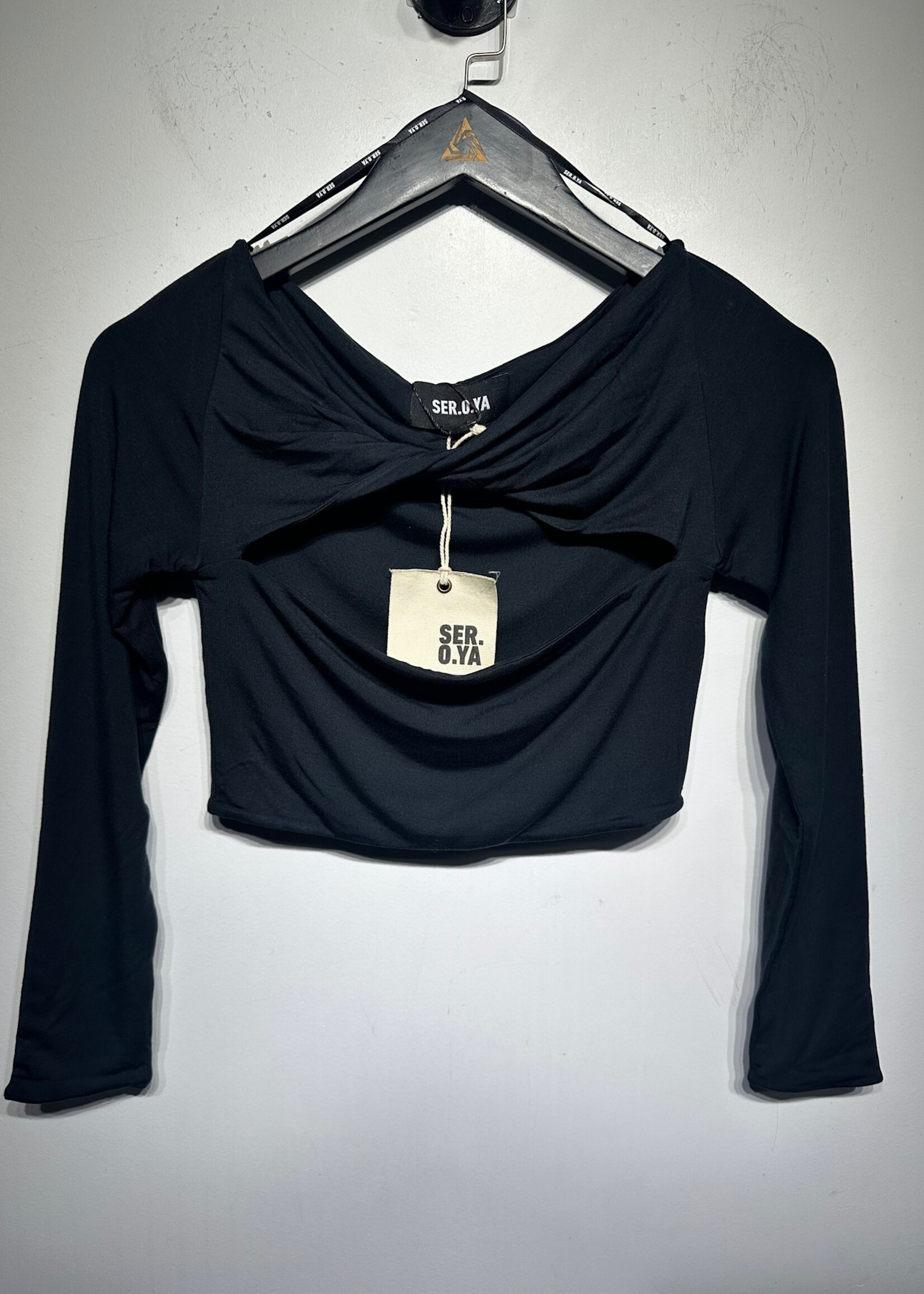 NWT Ser.o.ya Black Cutout Top M (Retail: $200+)
