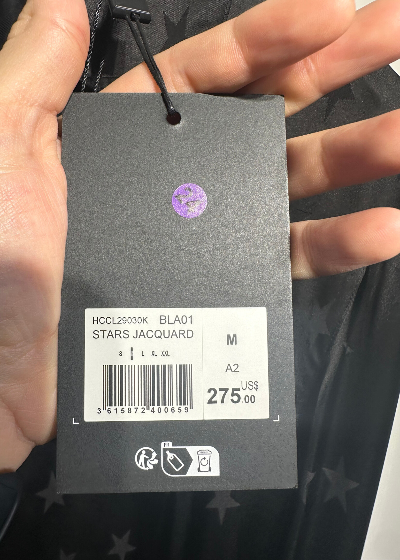 NWT Kooples Black Star Print Blouse M