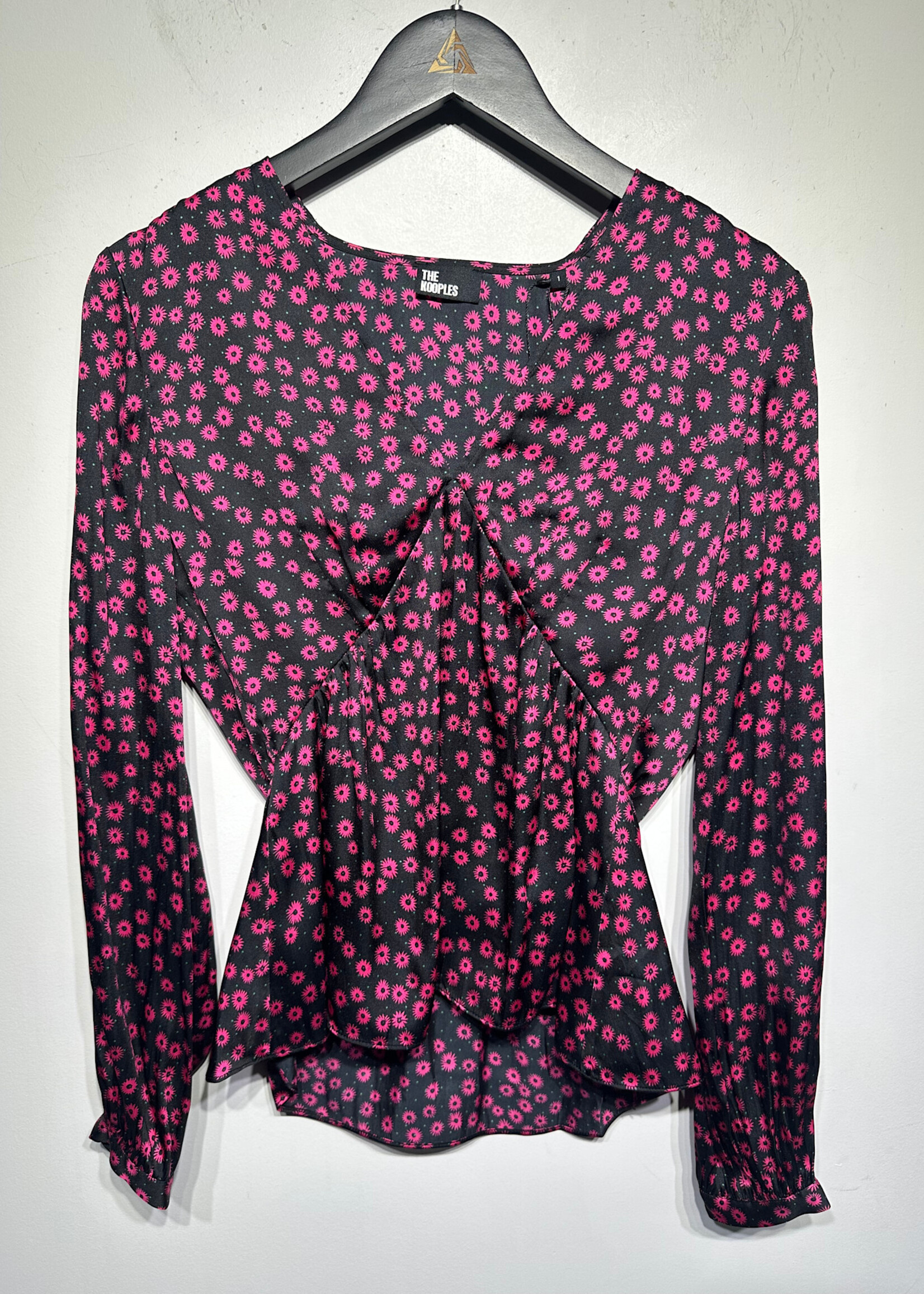 NWT Kooples Pink Flower Print Blouse 1/XS