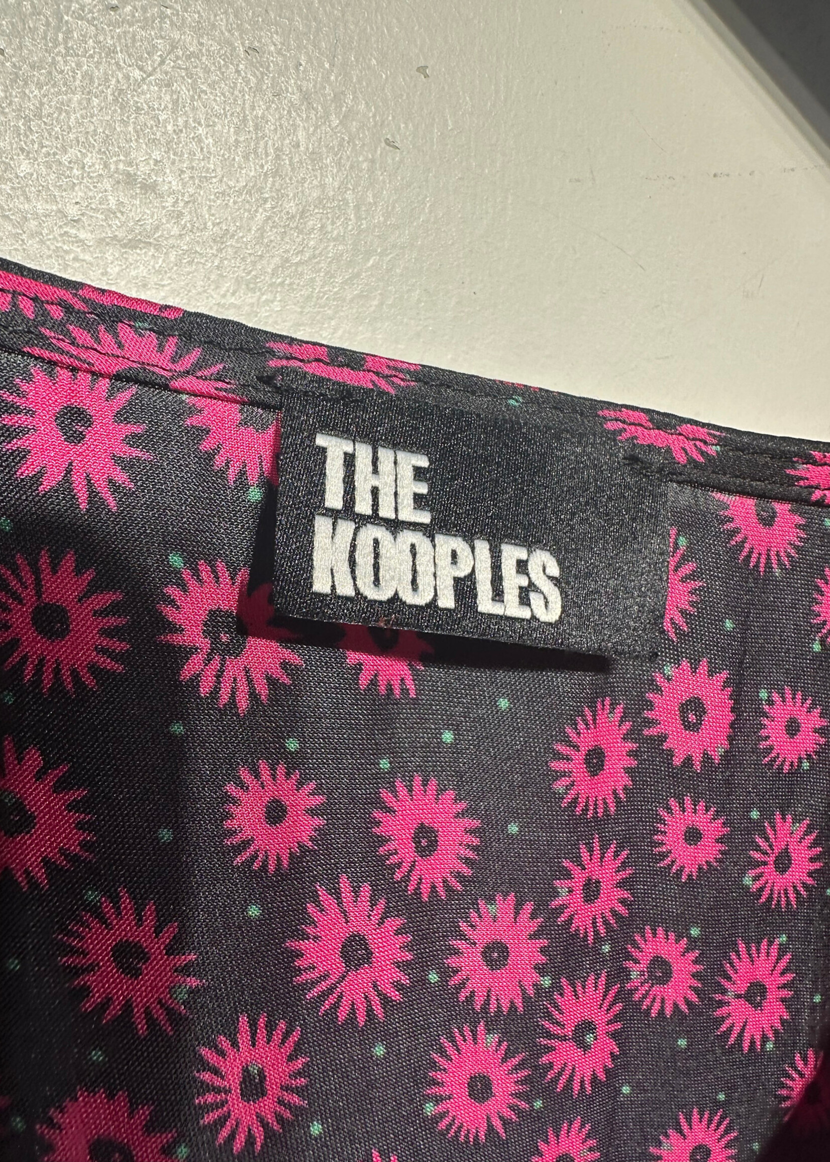 NWT Kooples Pink Flower Print Blouse 1/XS