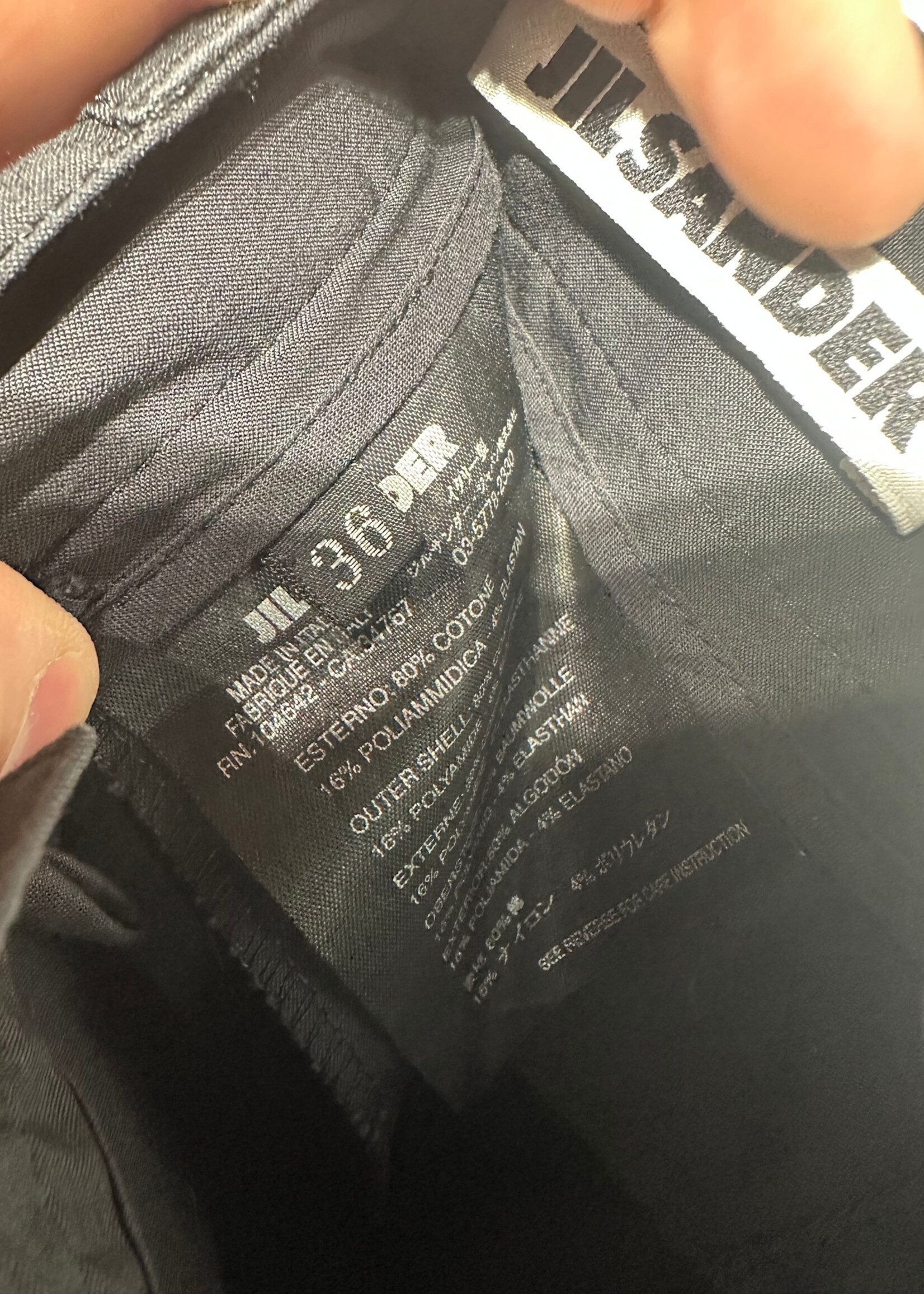 Jil Sander Black Flared Slack Pants Unisex 30"