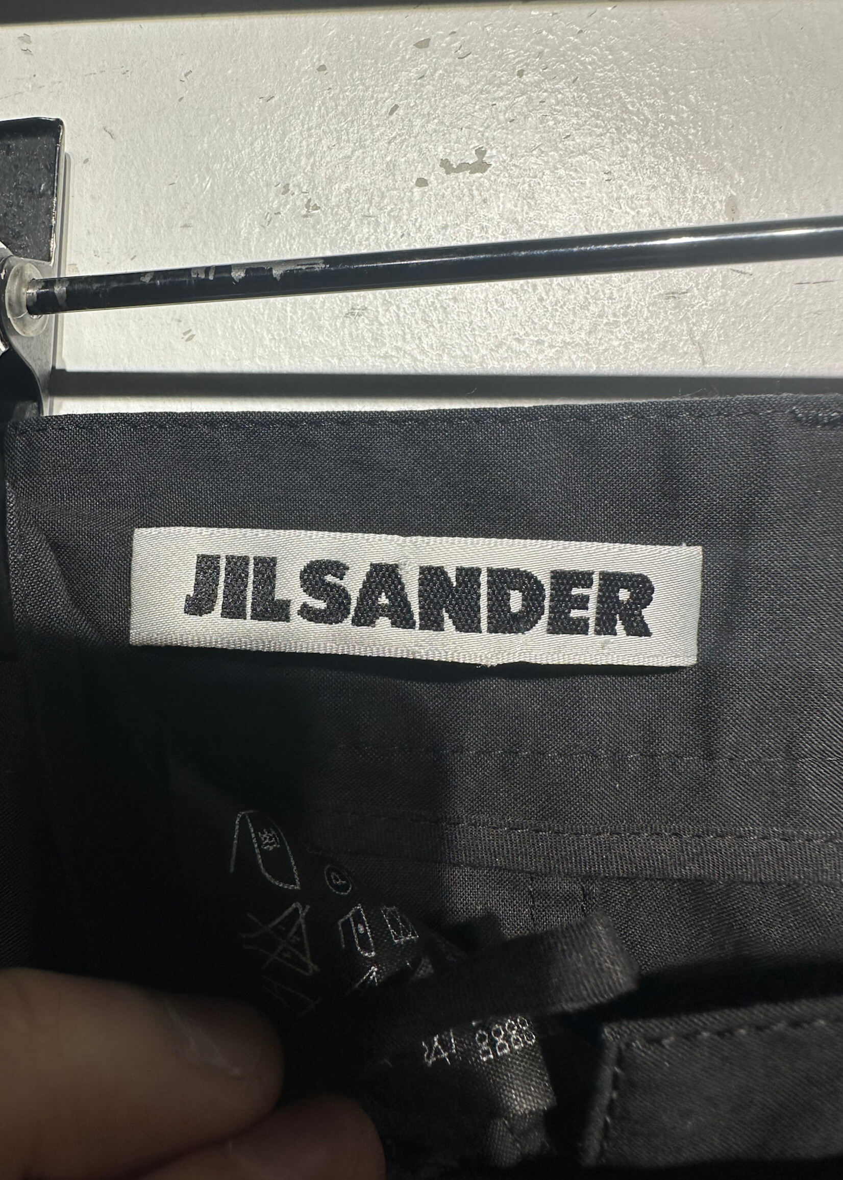 Jil Sander Black Flared Slack Pants Unisex 30"