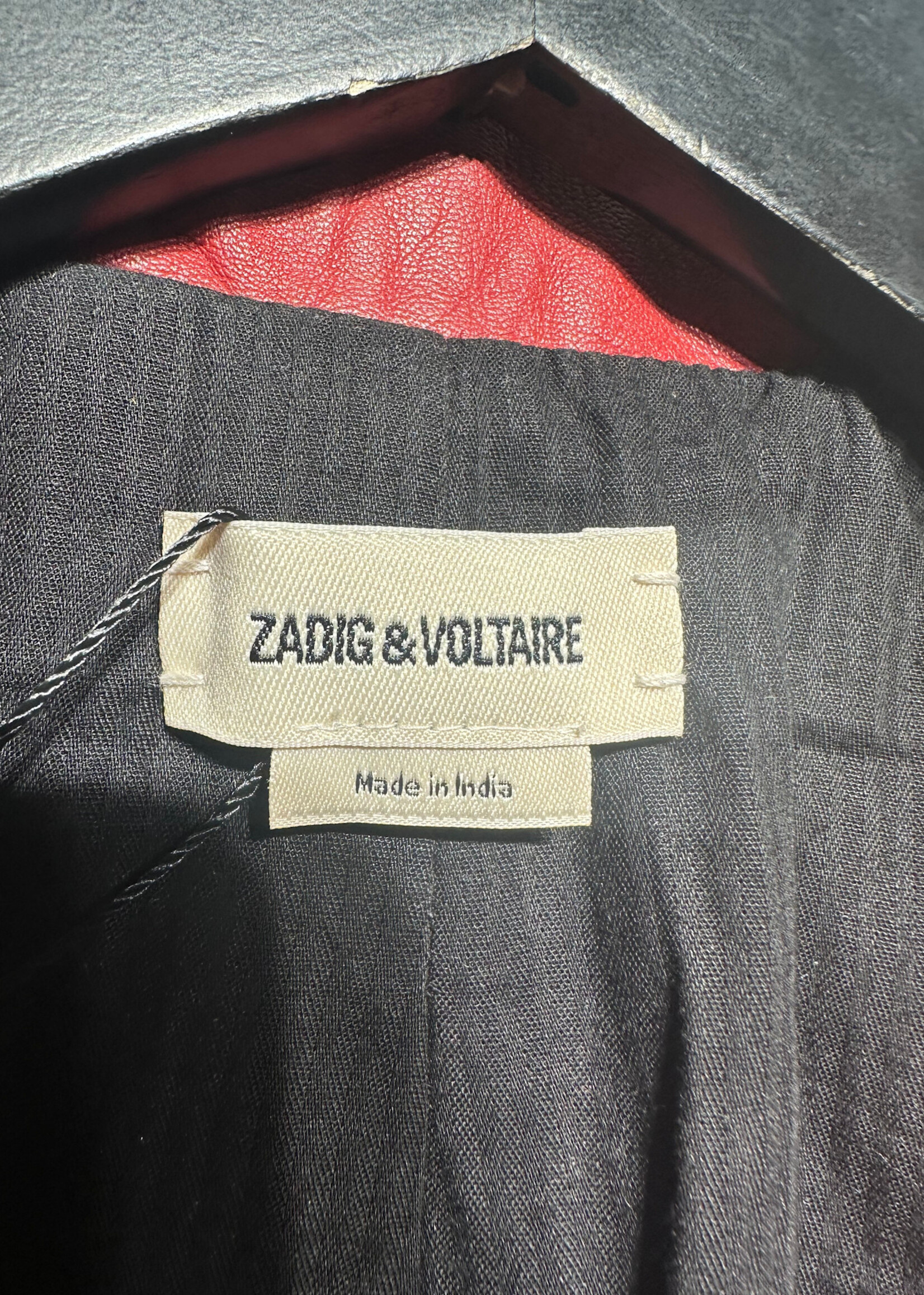 NWT Zadig & Voltaire Red Crinkle Leather Blazer S