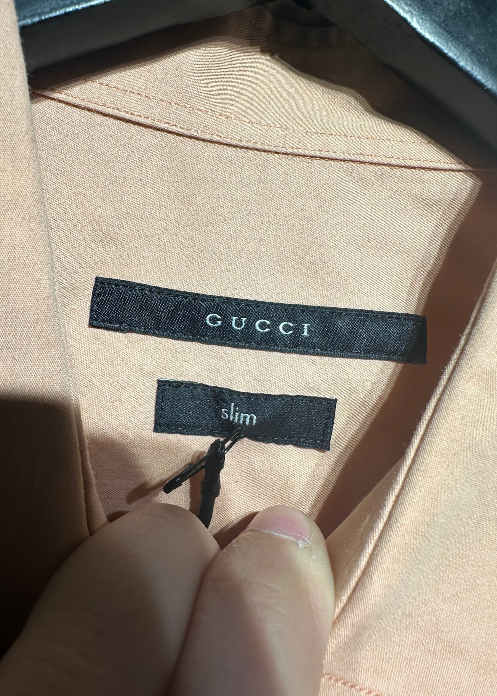 Gucci Pink LS Button Up 41/16 M