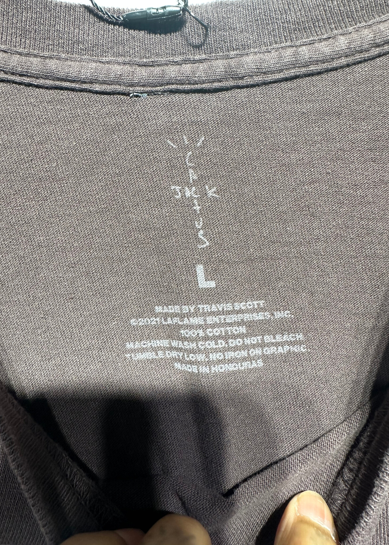 Cactus Jack x Fragment Brown Tee L