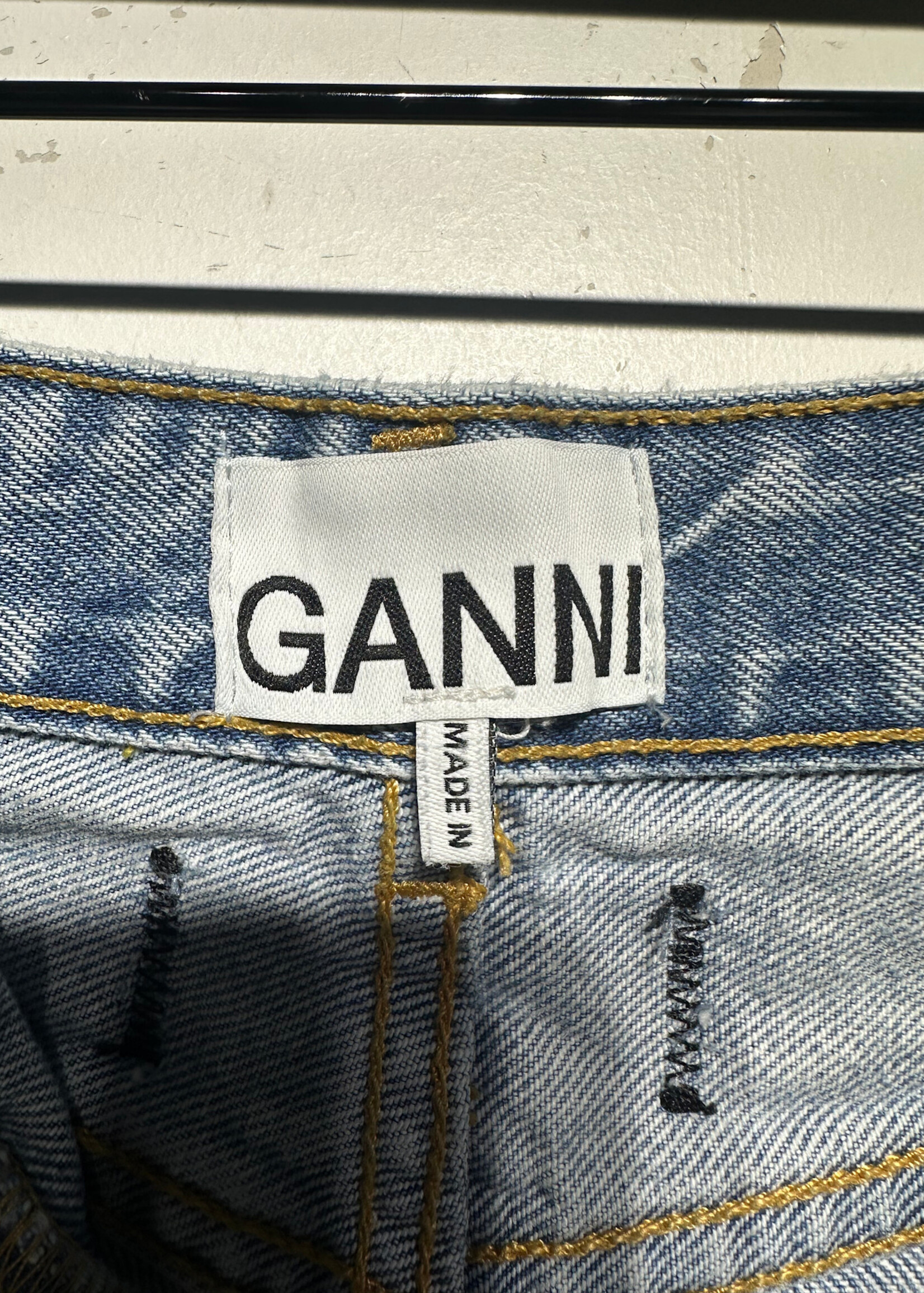 GANNI MIDWASH WIDE LEG JEANS 26