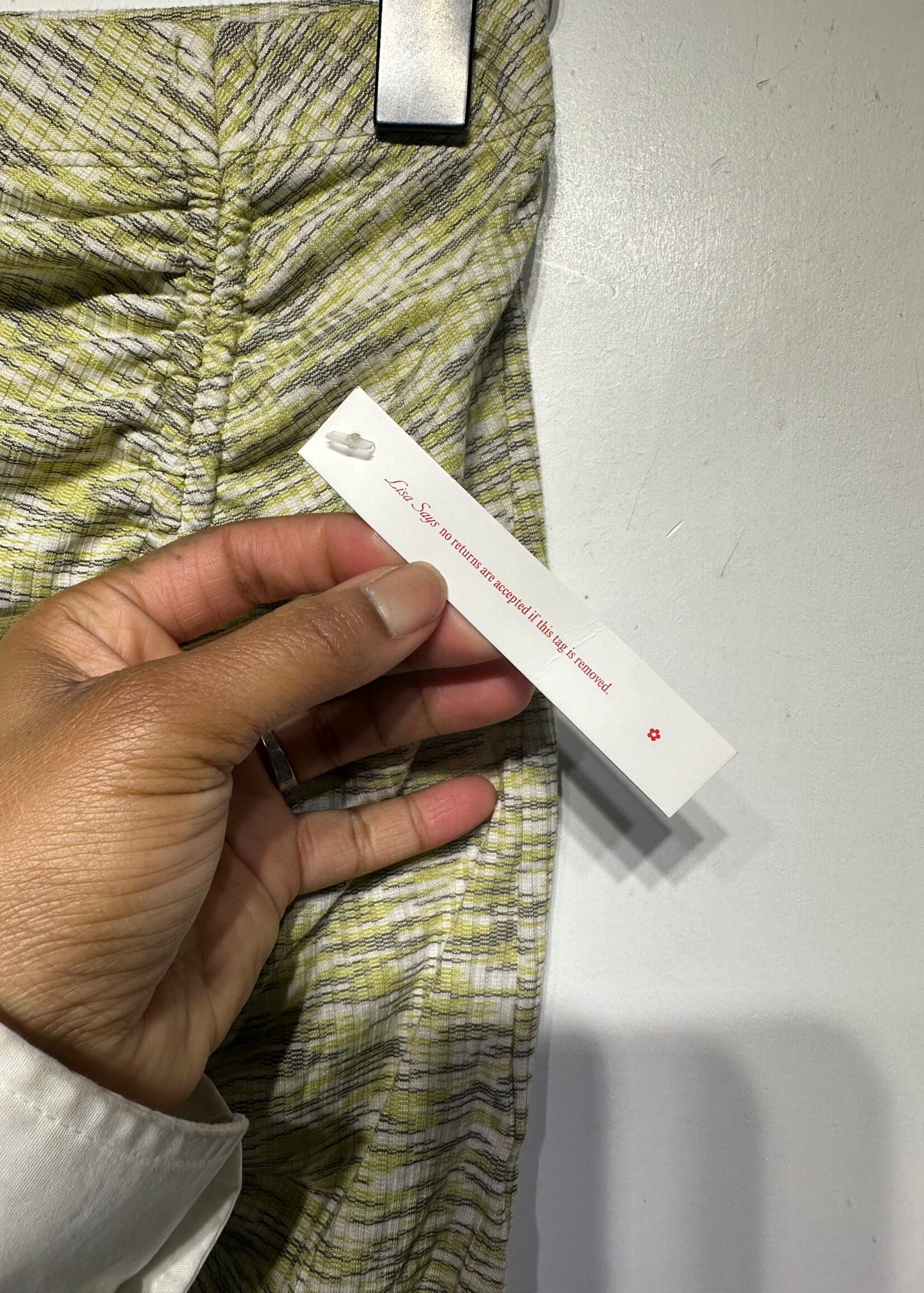 LISA SAYS GAH GREEN SINCHED SKIRT 26