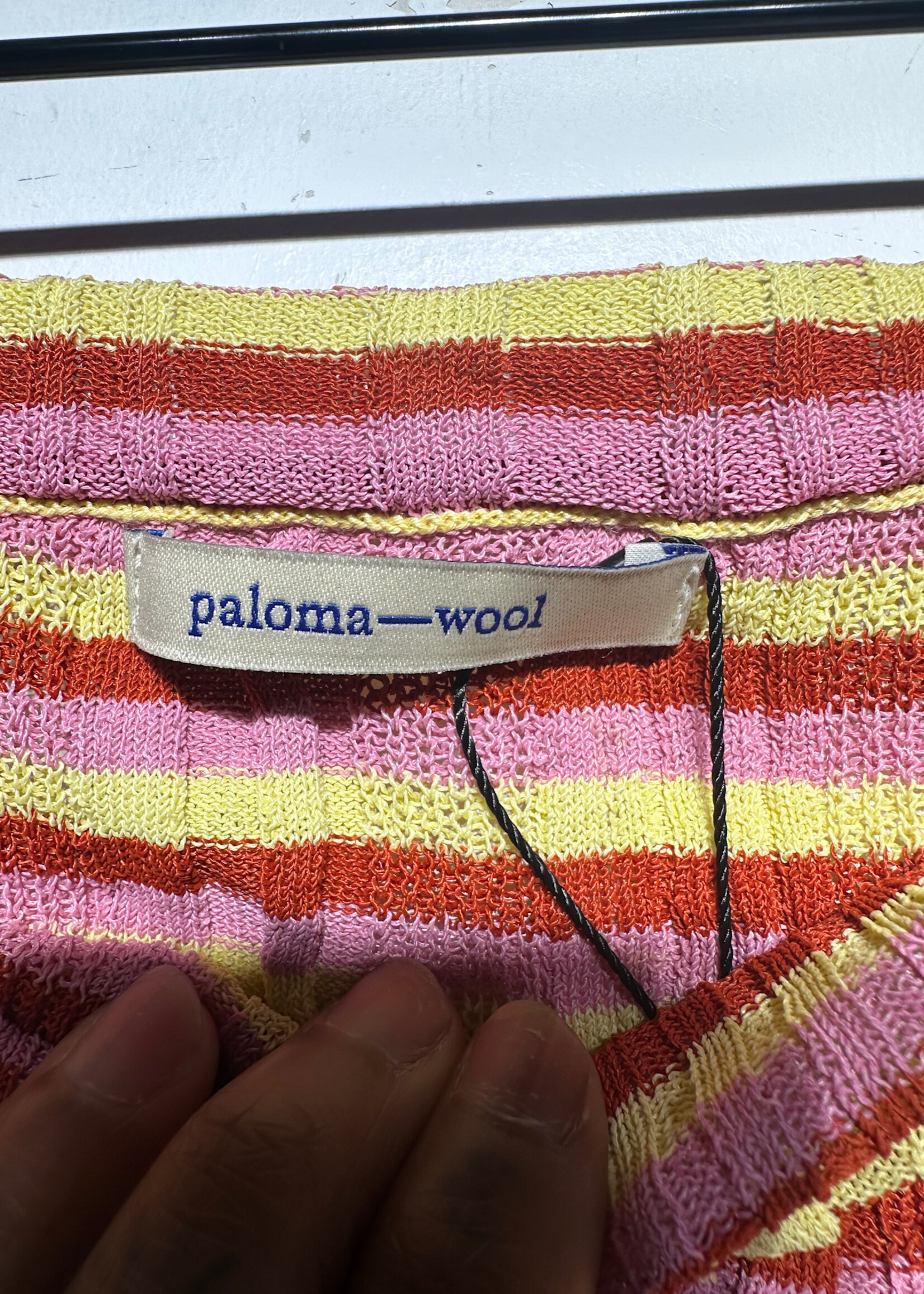 PALOMA WOOL MULTI-STRIPED RIBBED SKIRT 26