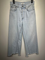 GANNI LIGHTWASH WIDE LEG JEANS 26