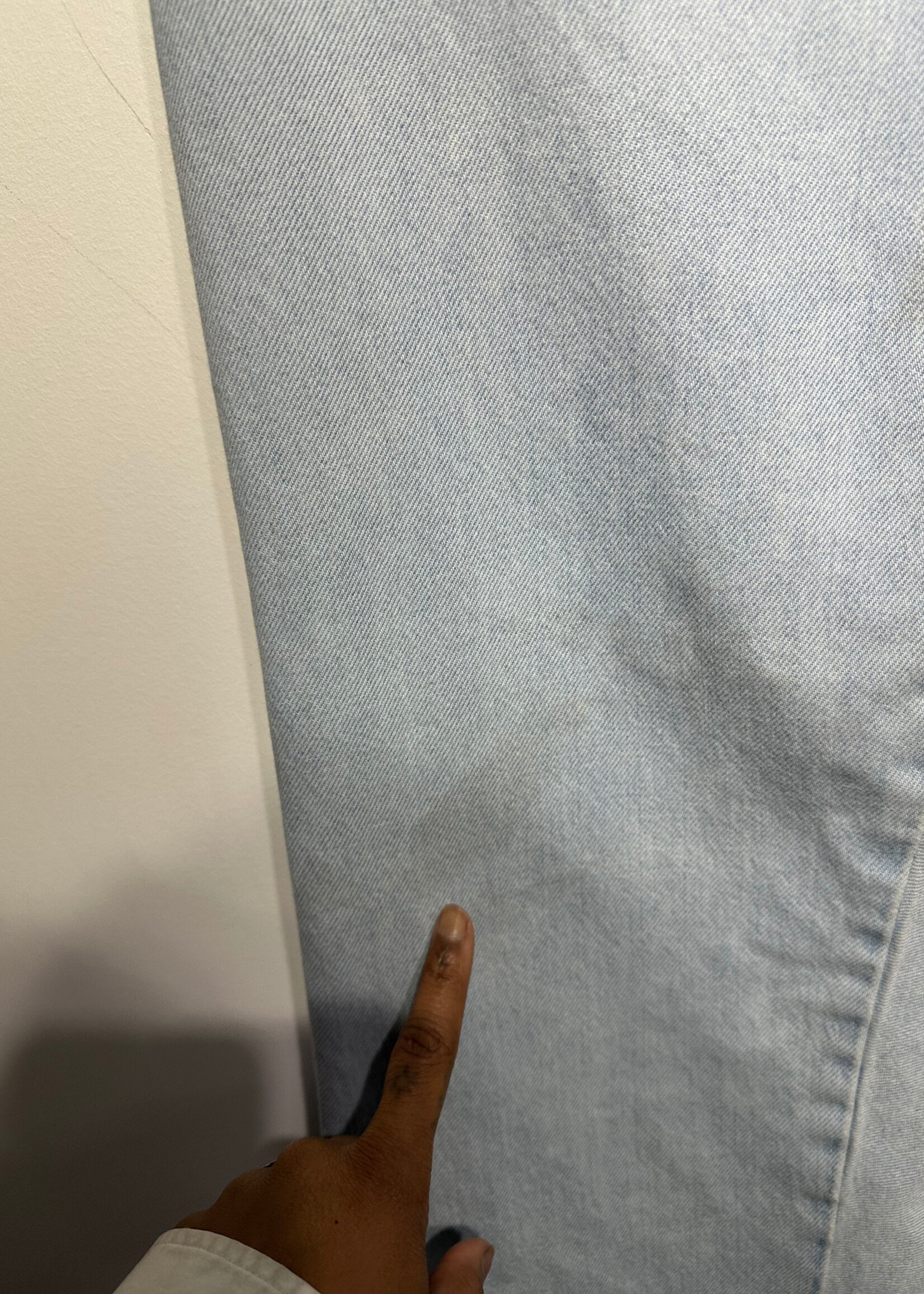 GANNI LIGHTWASH WIDE LEG JEANS 26