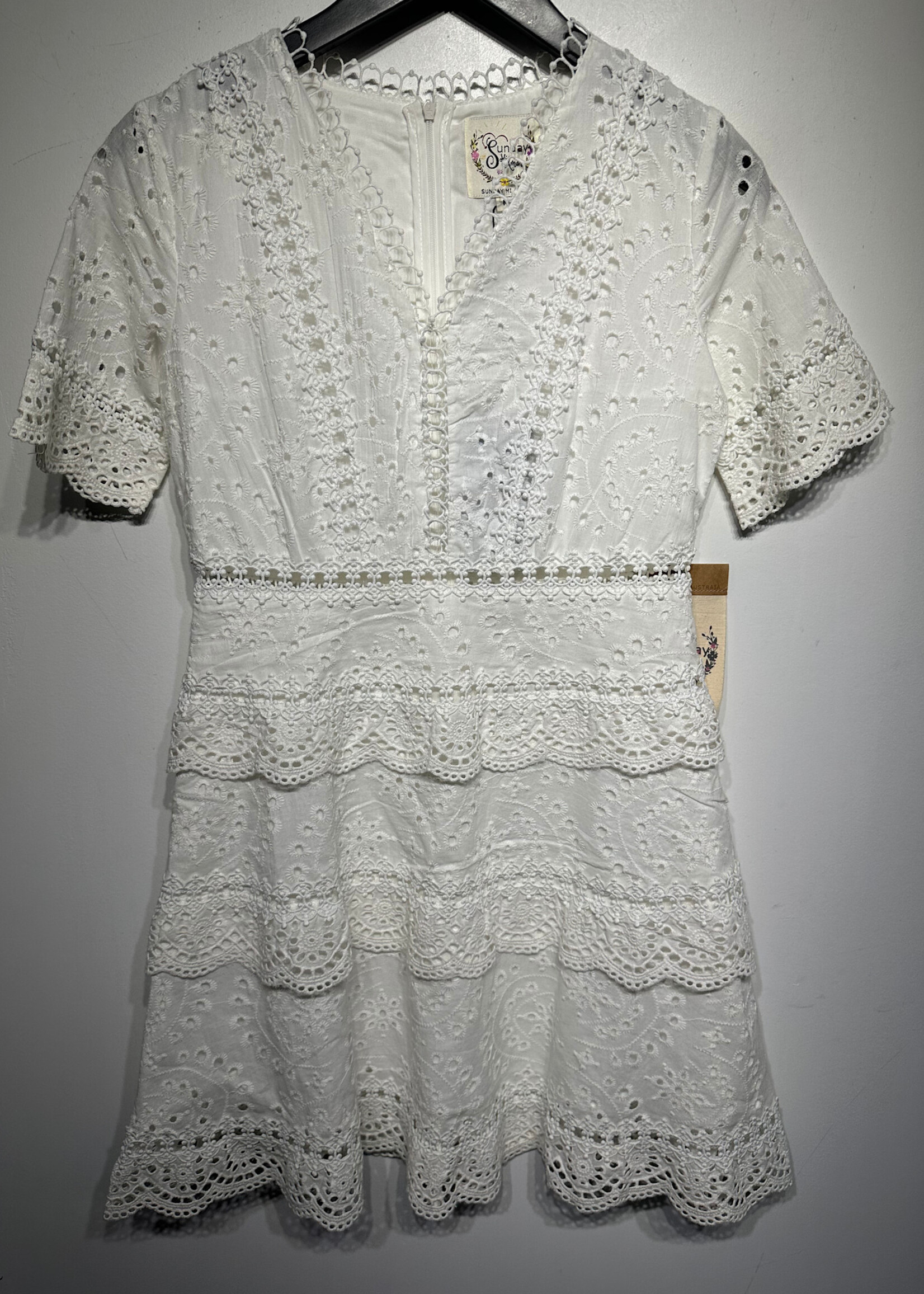 NWT Sunday Mi Amor White Cutout Dress M