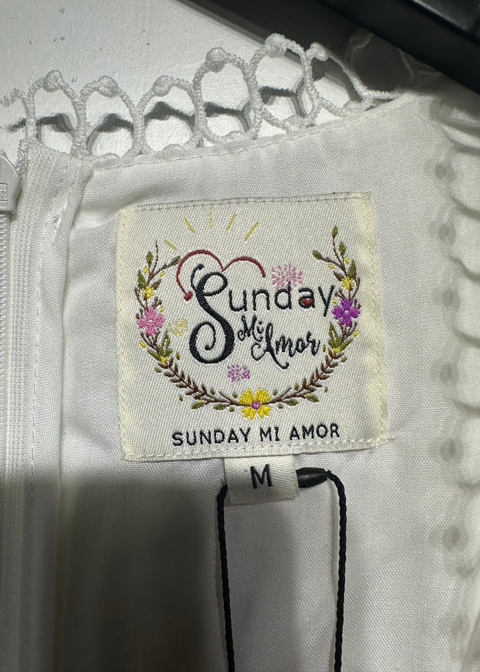 NWT Sunday Mi Amor White Cutout Dress M